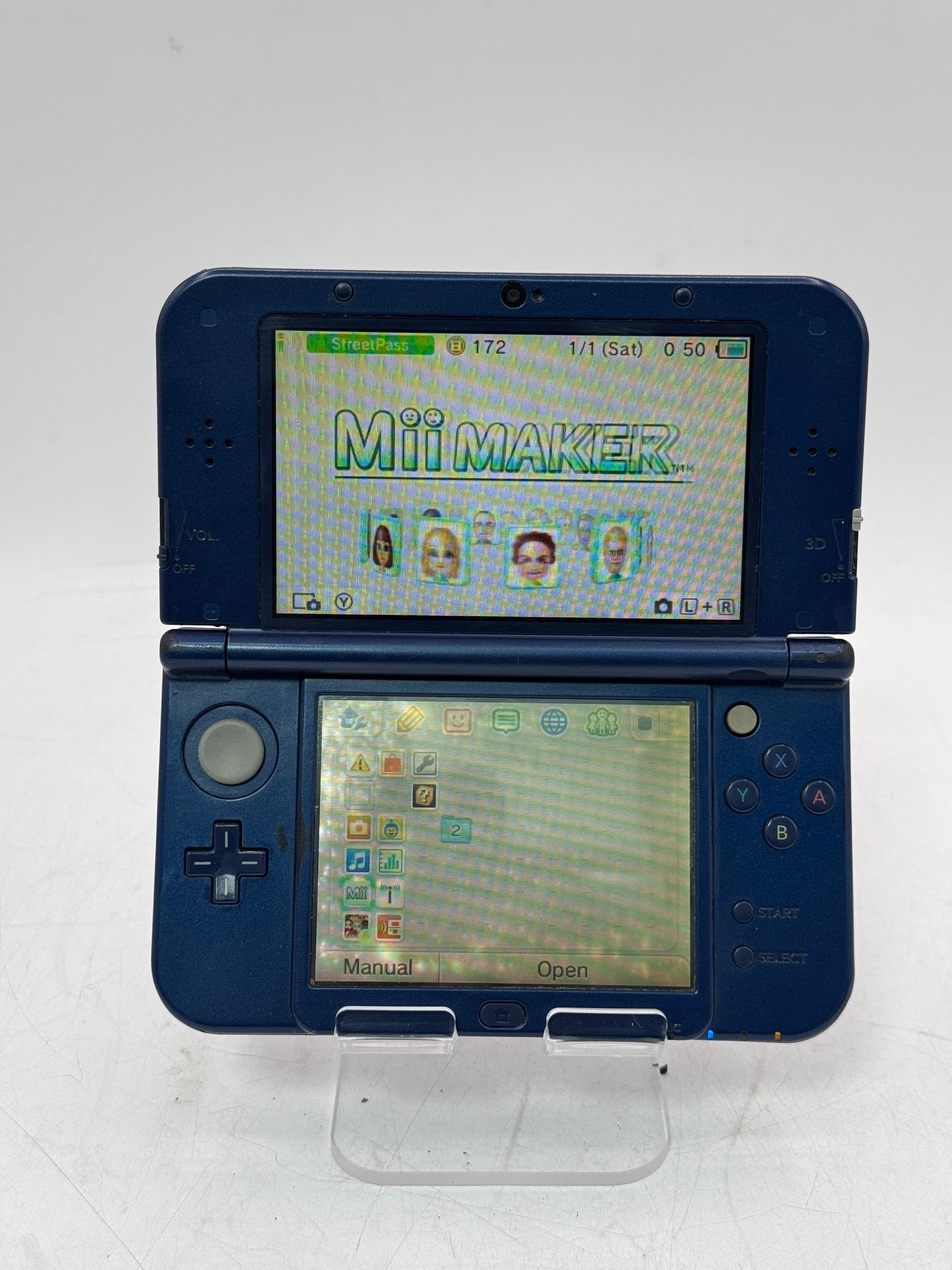Nintendo 3DS XL Galaxy Purple Edition Handheld System W/ Stylus Tested READ