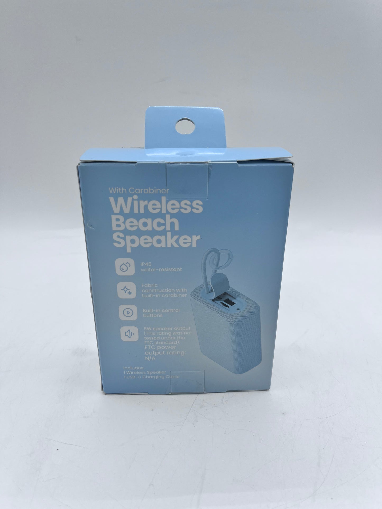 GEMS Wireless Beach Speaker Water-Resistant USB-C charging cable Blue