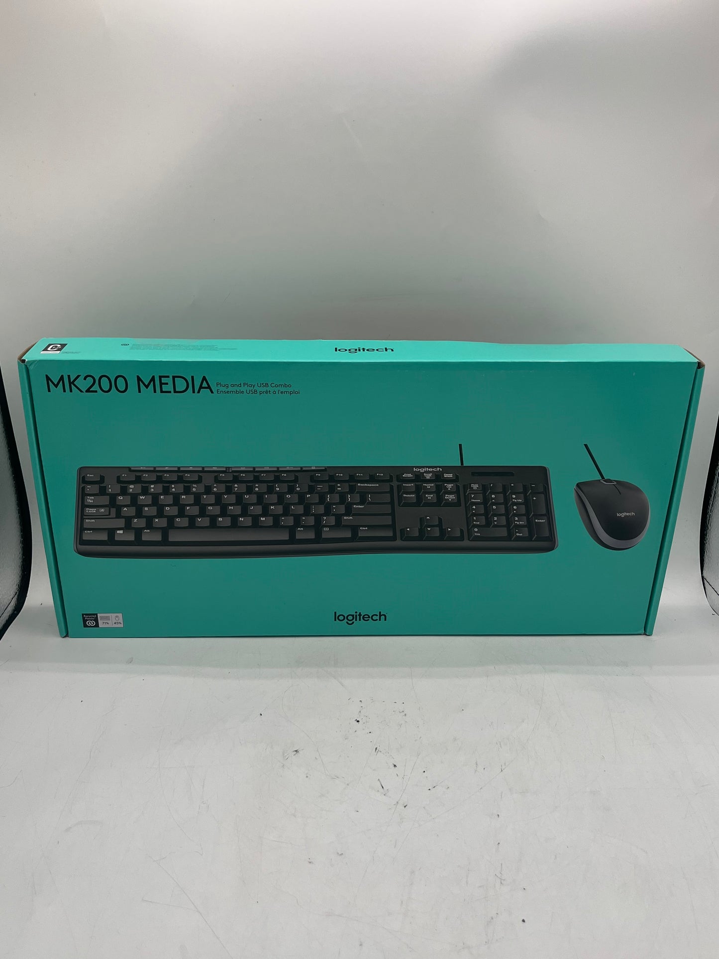 Logitech MK200 Media Combo Wired Keyboard - Black