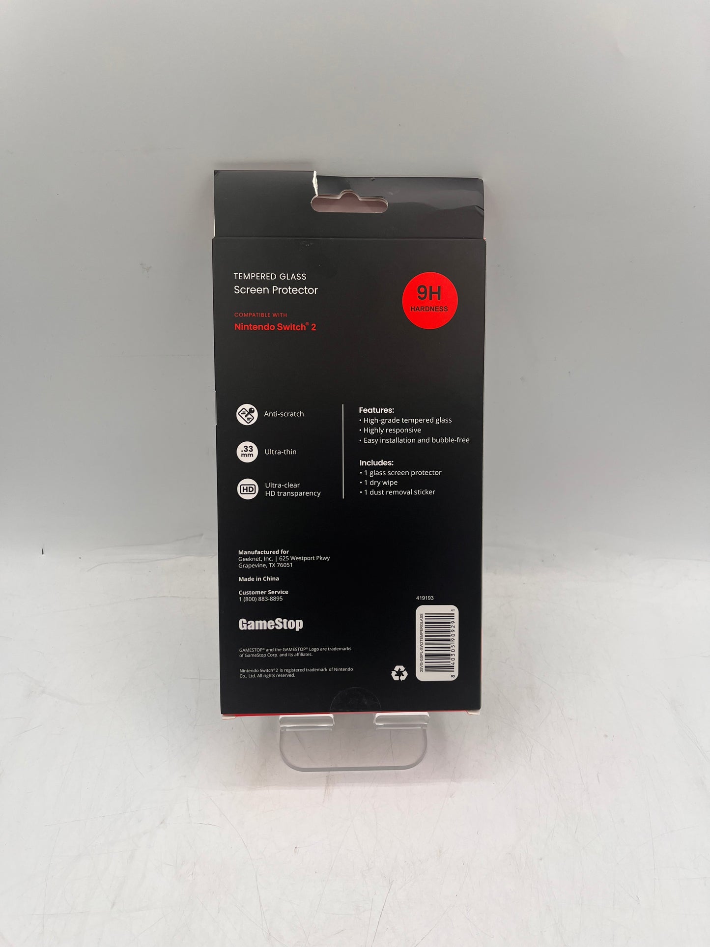 GameStop Tempered Glass Screen Protector for Nintendo Switch 2 - Clear