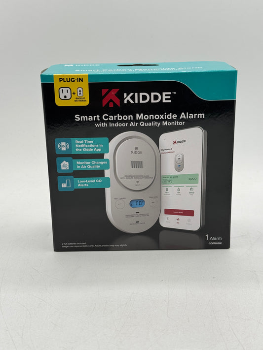 Kidde Plug-In Smart Carbon Monoxide Detector and Indoor Air Quality Monitor W/AA Battery Backup, 2.4GHz Wi-Fi, COPDLQW