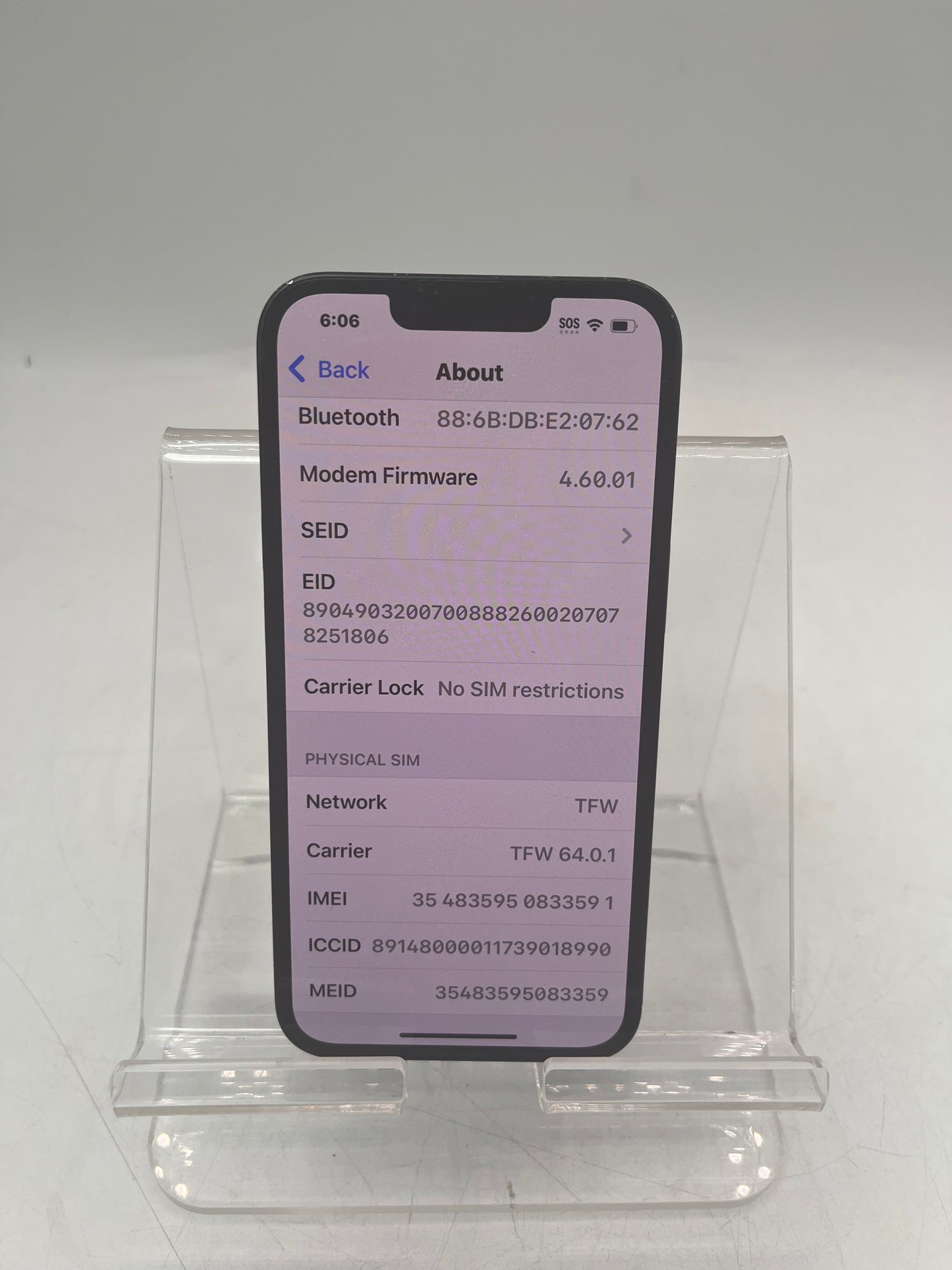 Unlocked  Apple iPhone 13 A2482 MLML3LL/A 128GB Black READ