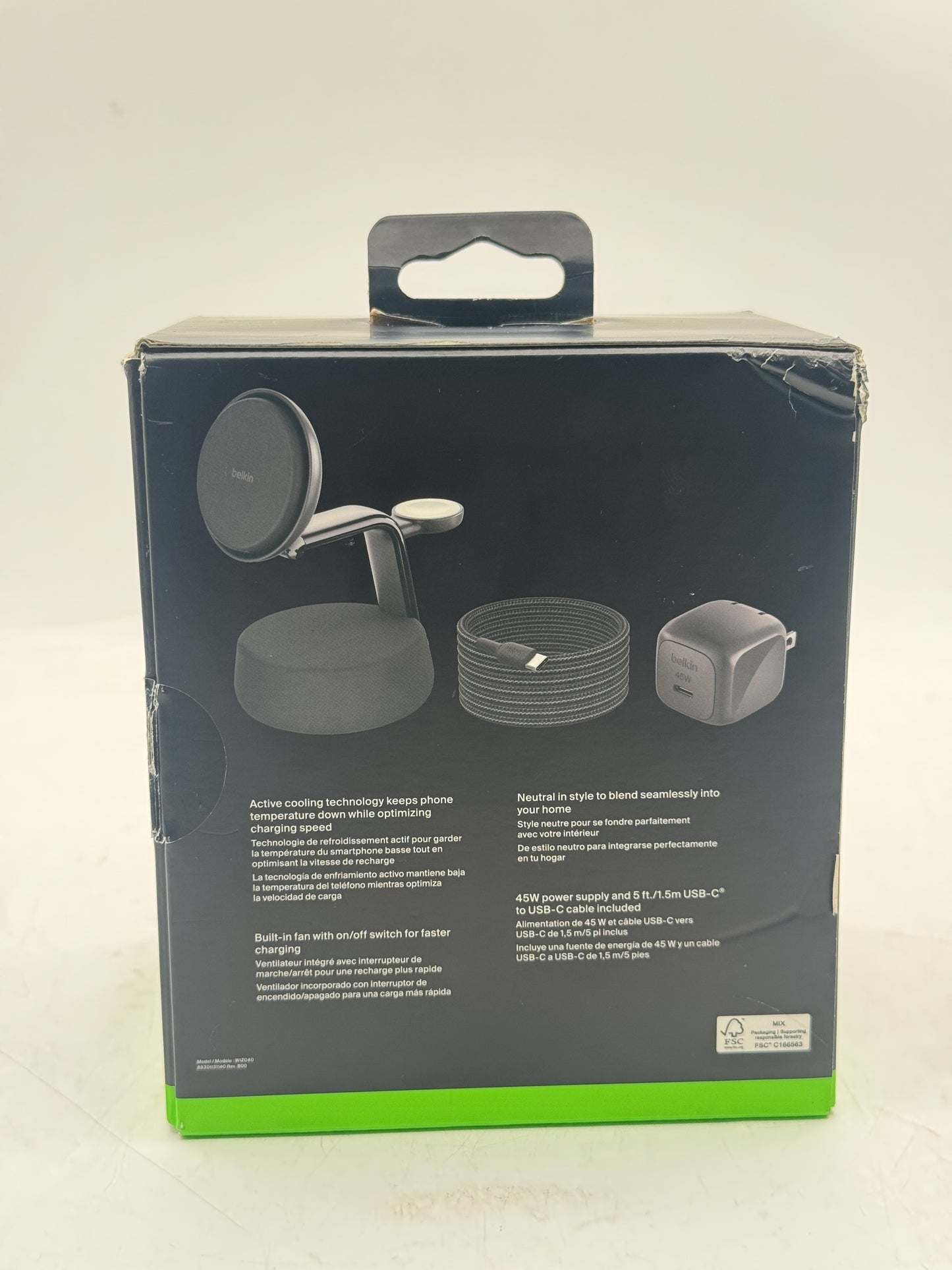 Belkin UltraCharge Pro 3-in-1 Magnetic Charging Dock Black New in Box