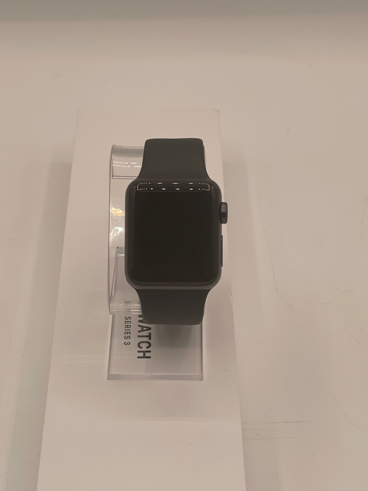 Unlocked Apple Watch Series 3 38mm Space Gray Aluminum Case with Black Sport Band
