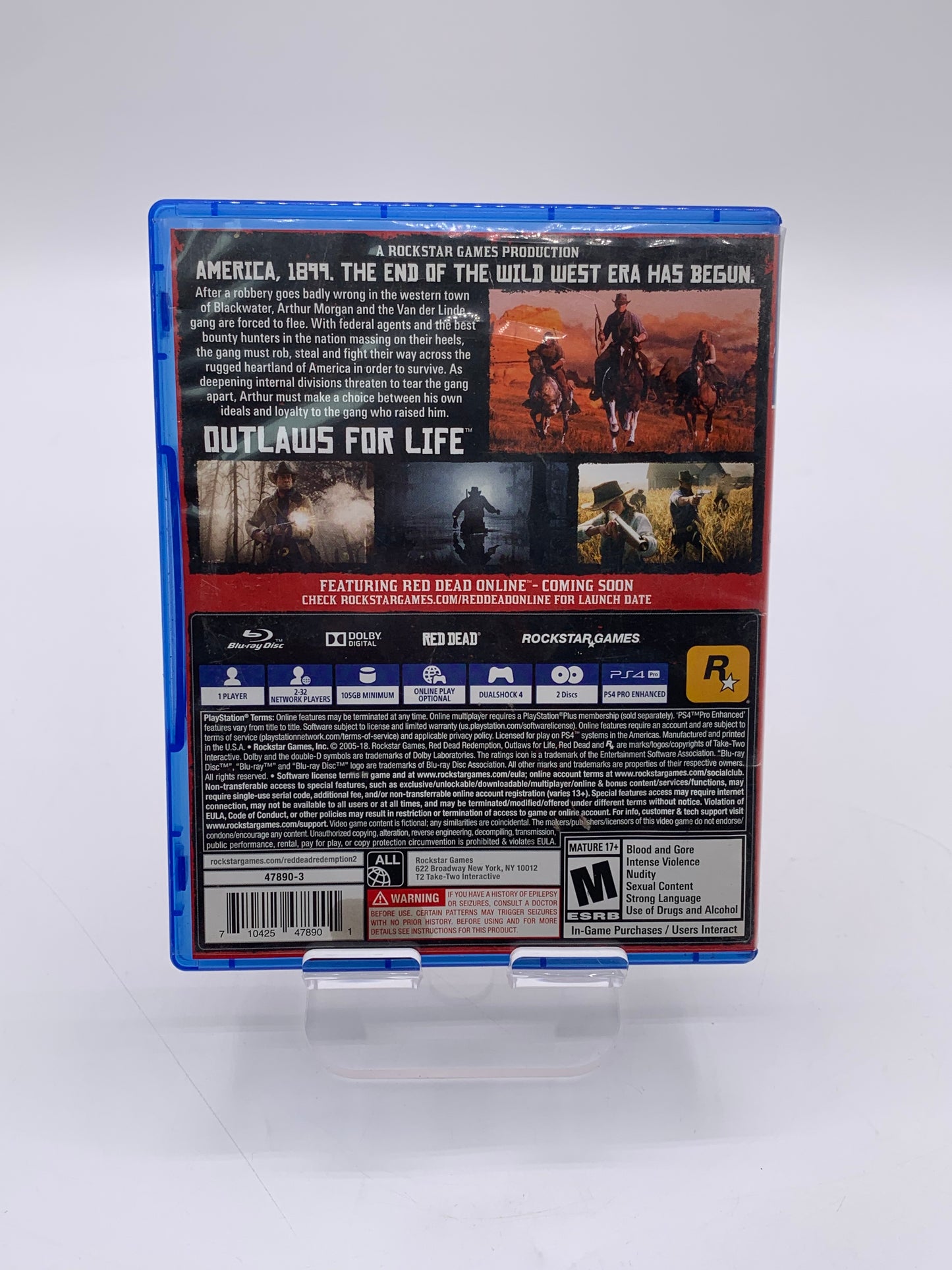 Playstation 4 Red Dead Redemption 2 Game - Free shipping!