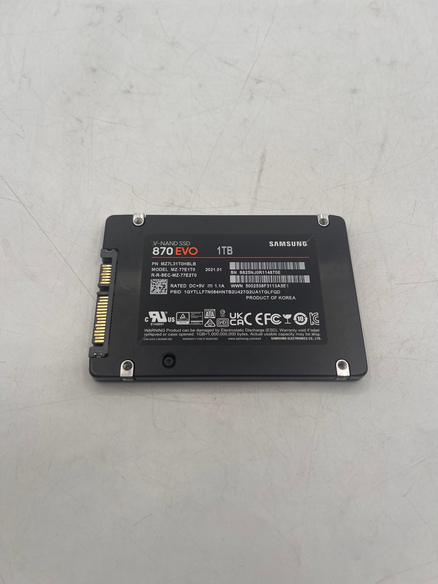 Samsung 870 EVO 1TB V-NAND SSD MZ-77E1T0