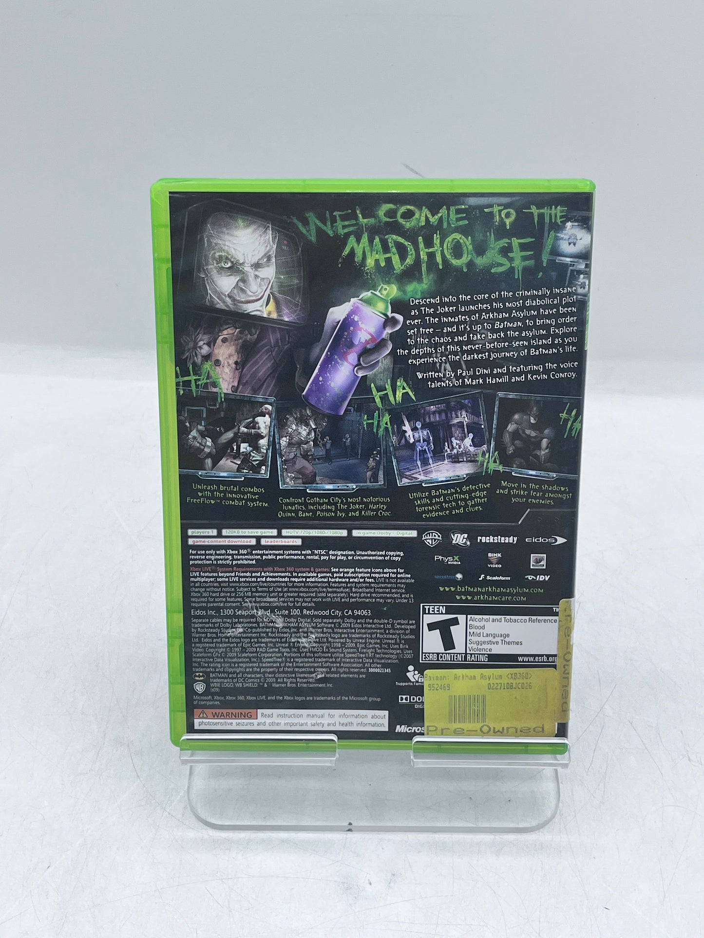 Batman: Arkham Asylum - Xbox 360 Video Game - Free Shipping!