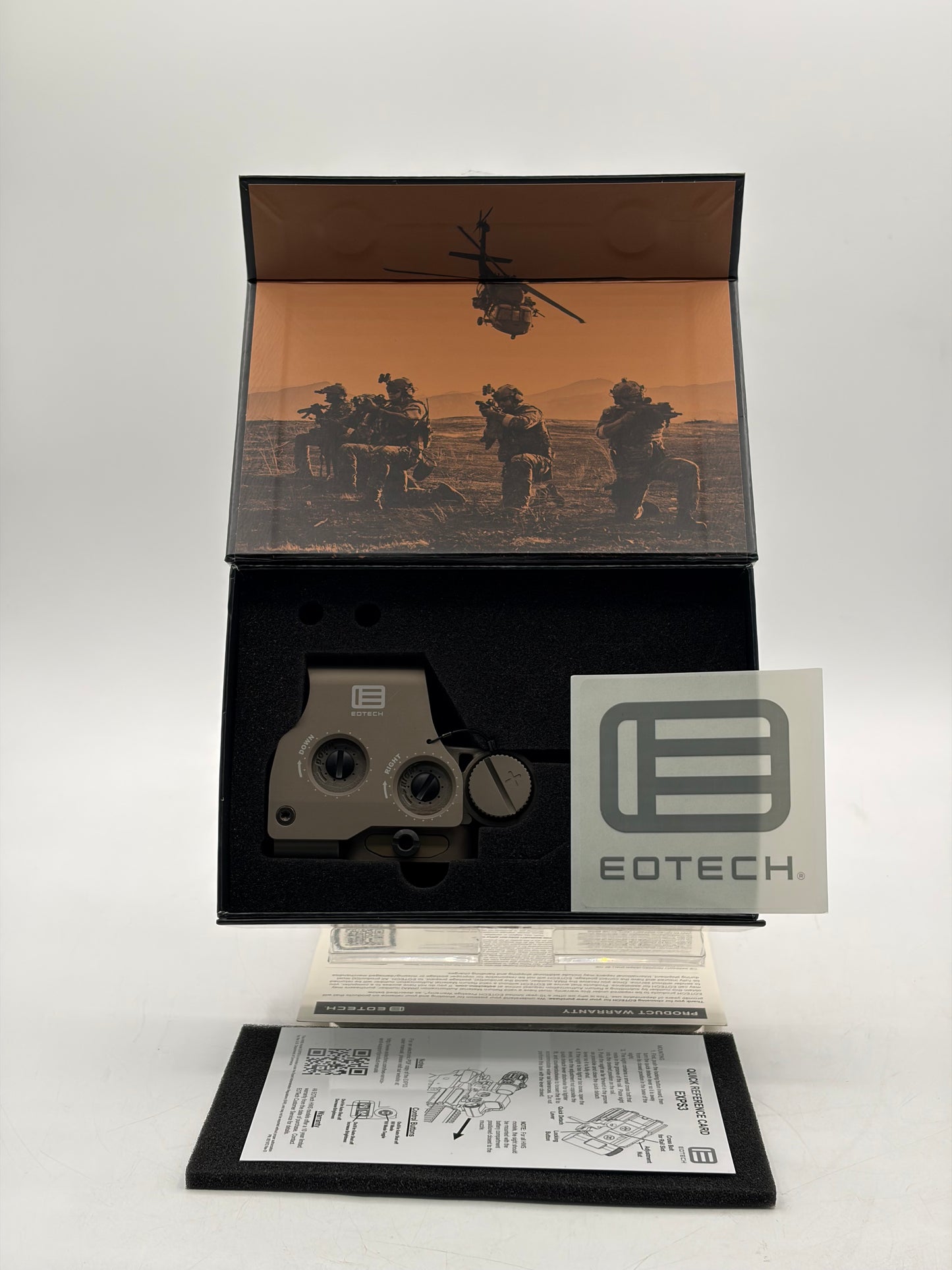 EOTech Holographic Sight 68 MOA Ring (2) 1 MOA Dots QD Lever EXPS3-2TAN