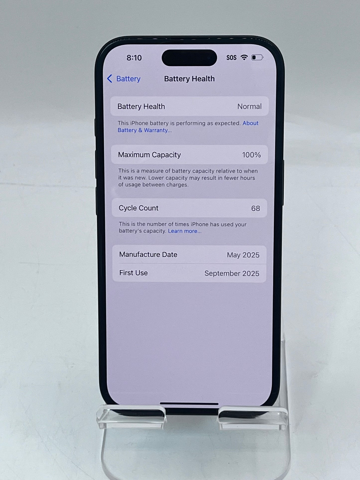 T-Mobile Only Apple iPhone 16 6.1" A3081 MYAP3LL/A 6GB 128GB 100% Battery Black