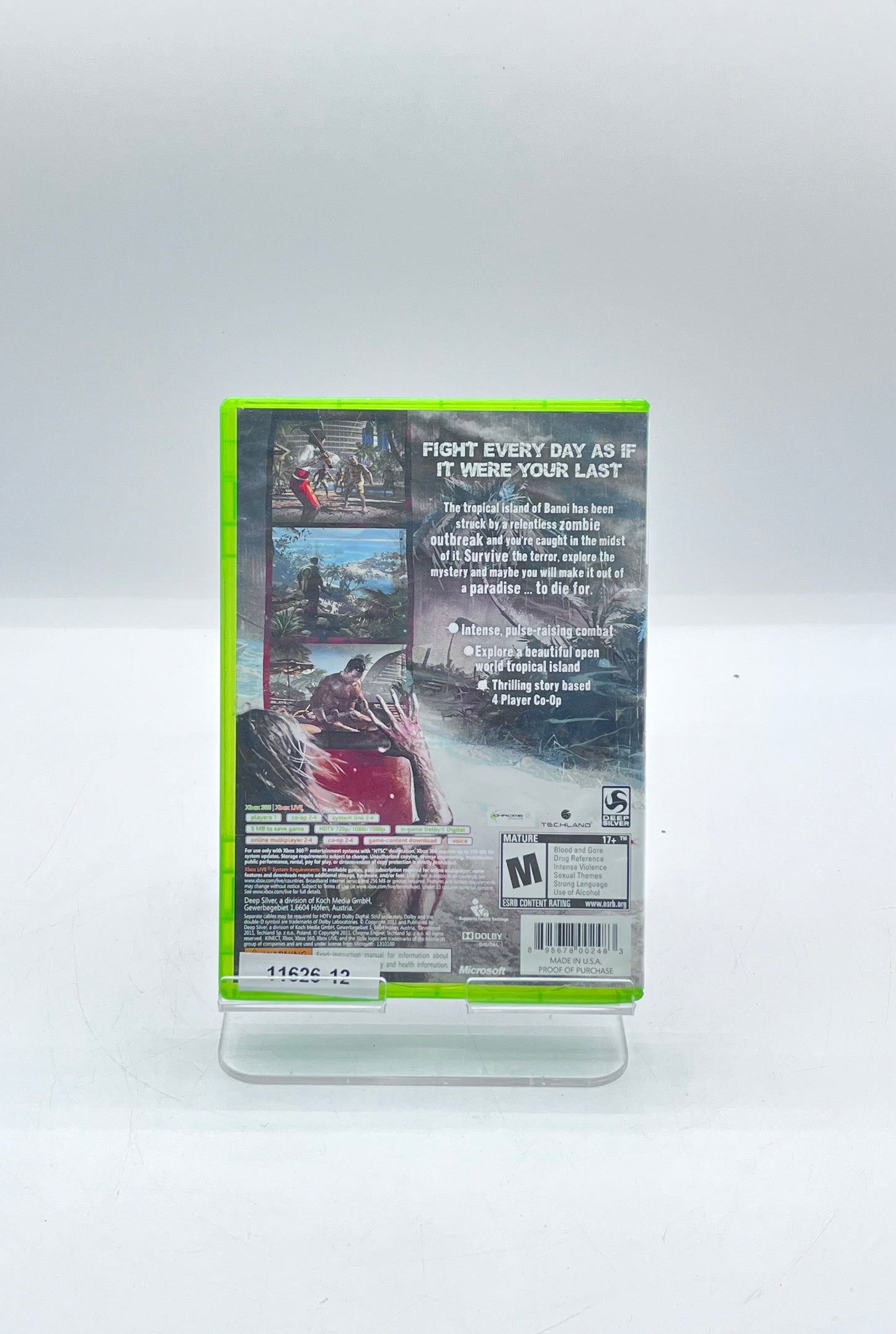 Dead Island (Microsoft Xbox 360, 2011) no manual