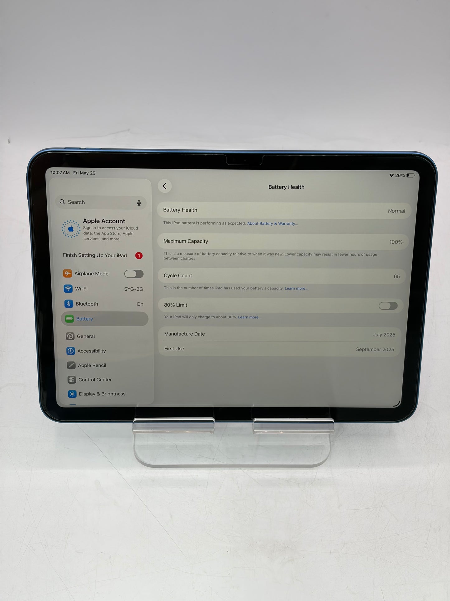 2025 Wi‑Fi Only Apple iPad 11th Gen A16 128GB - Blue A3354 MD4A4LL/A