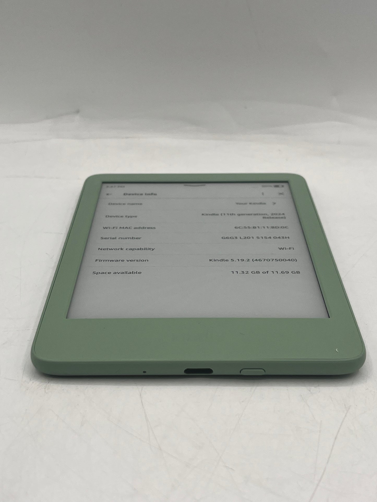 Amazon Kindle 11th Gen 16GB E Reader Wi-Fi 2024 - Matcha (Green) Free Shipping!