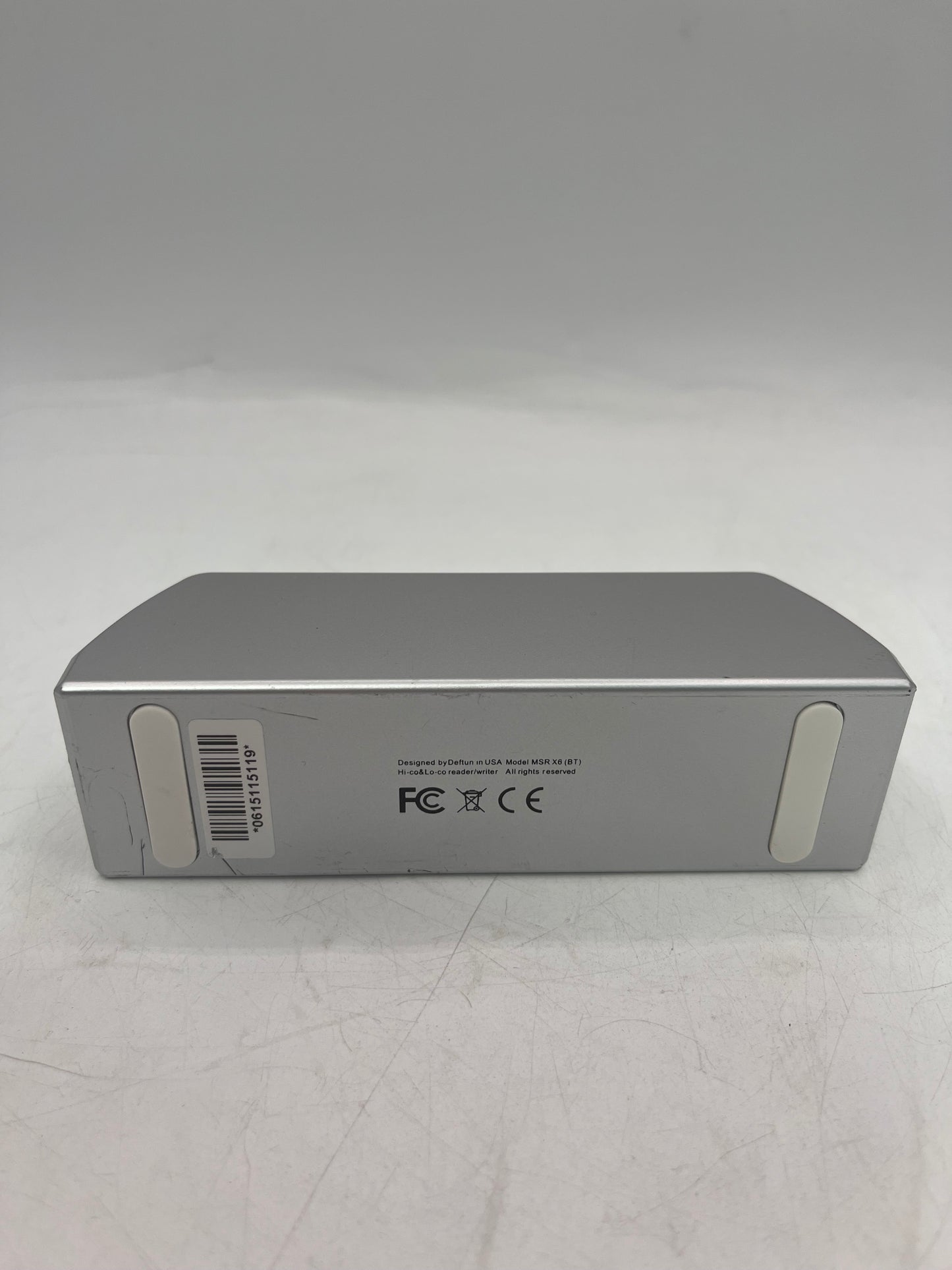 Deftun MSR X6 BT Portable Magnetic Stripe Card Reader - Silver