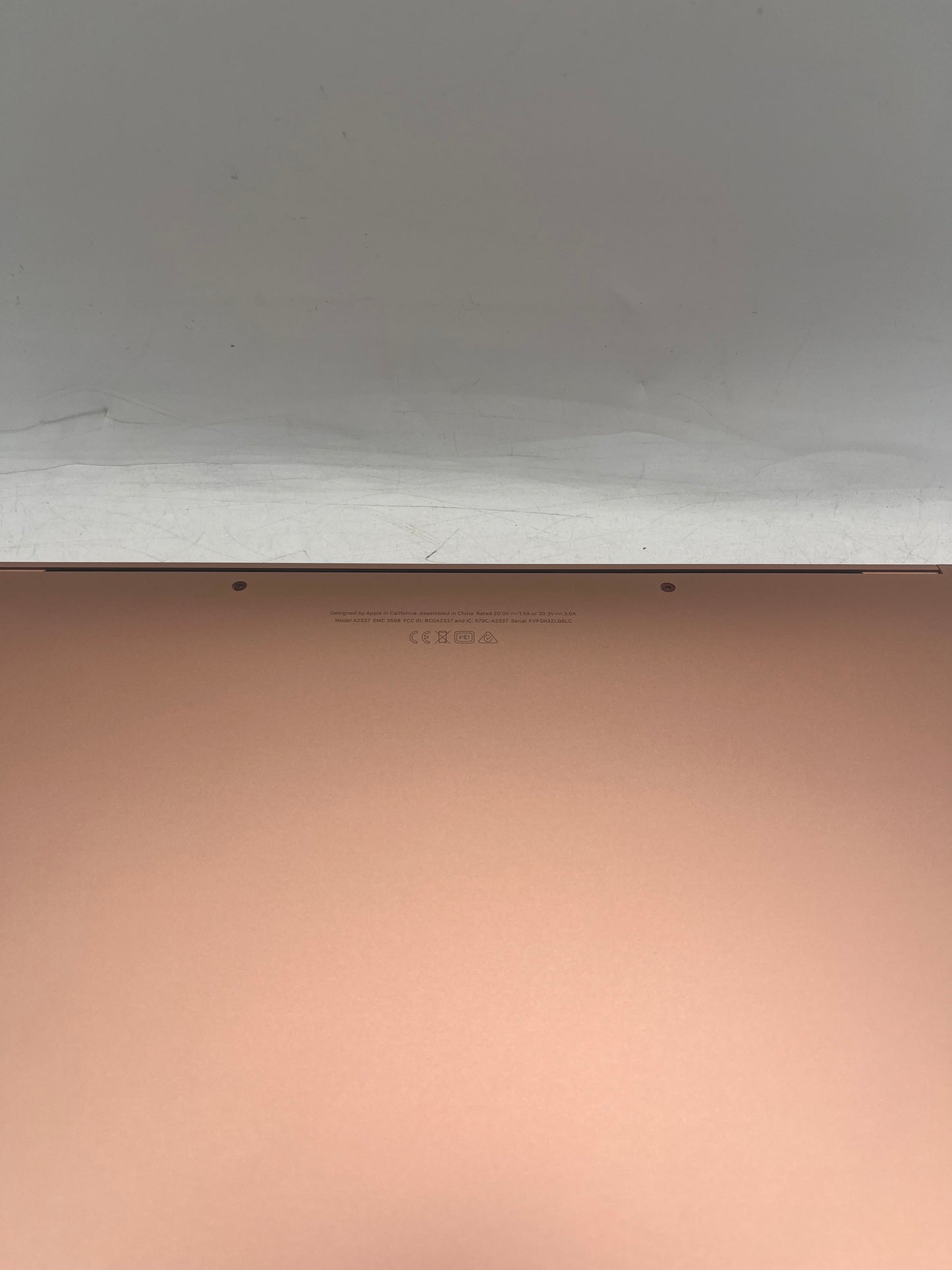 2020 Apple MacBook Air 13" M1 8GB 256GB A2337 MGND3LL/A 173 Cylce Count Rose Gold