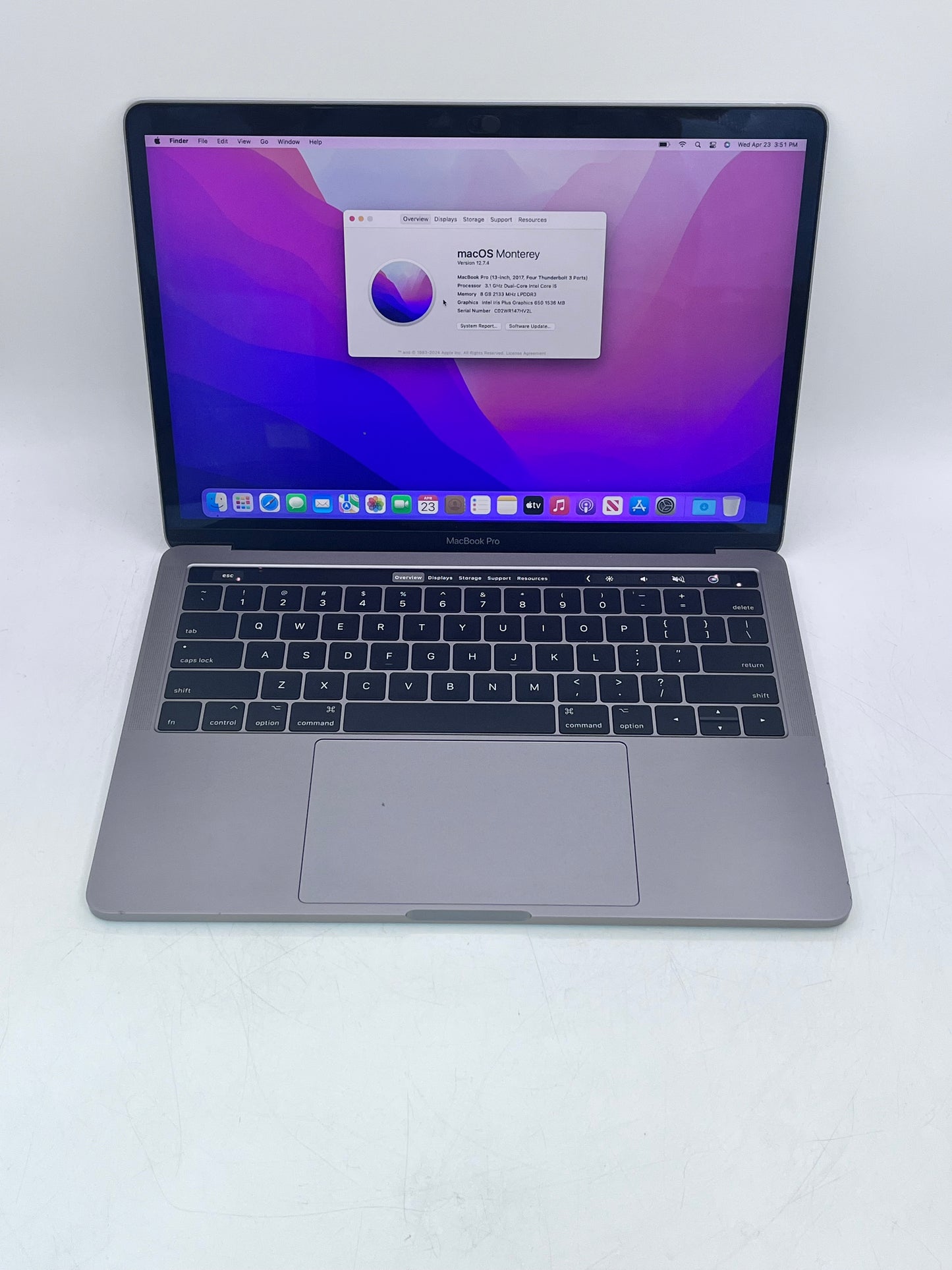 2017 Apple MacBook Pro A1706 13 Core i5 8GB 256GB Gray