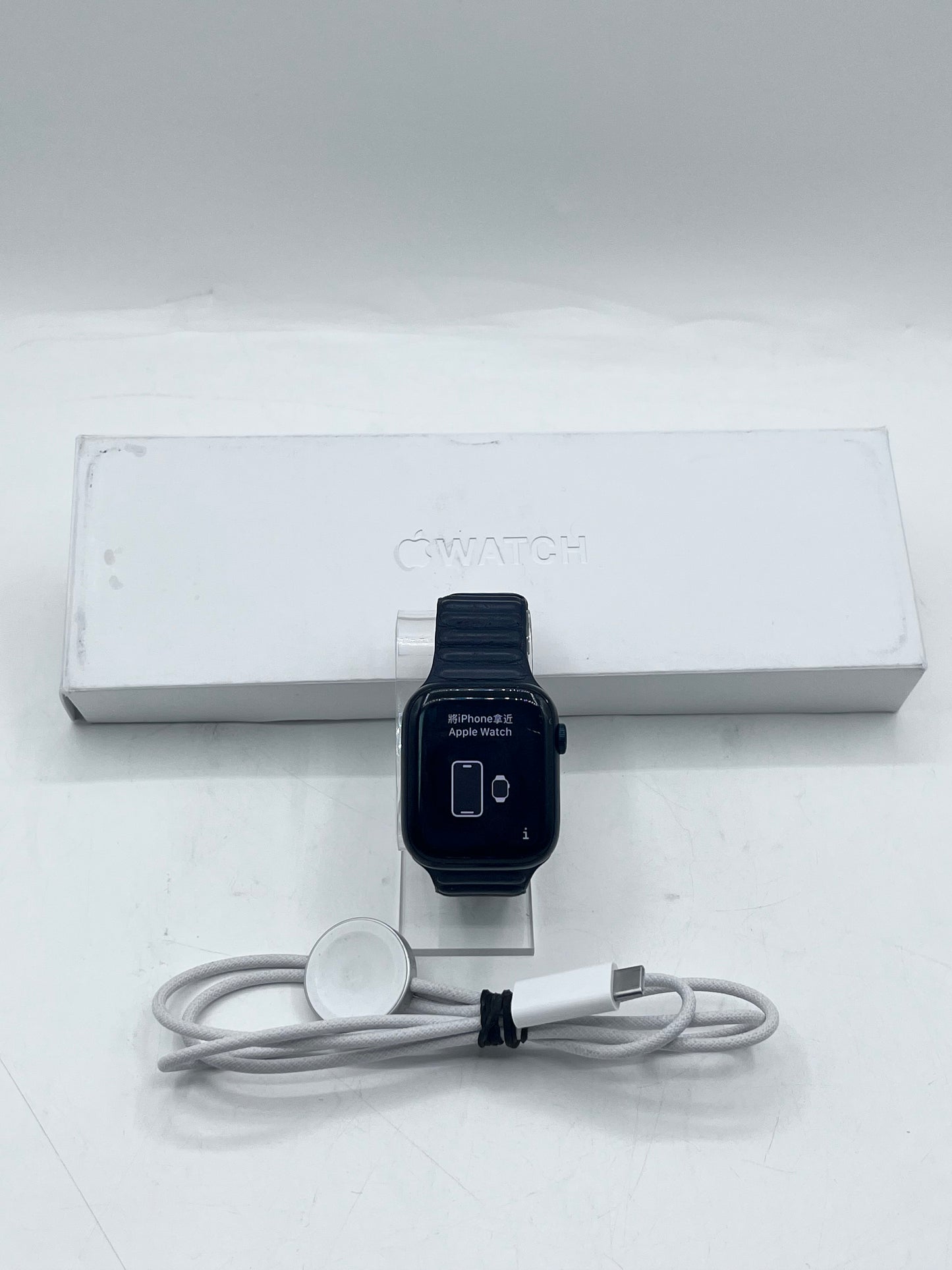 GPS Only Apple Watch Series 9 45MM Black Aluminum with Band and charger A2980