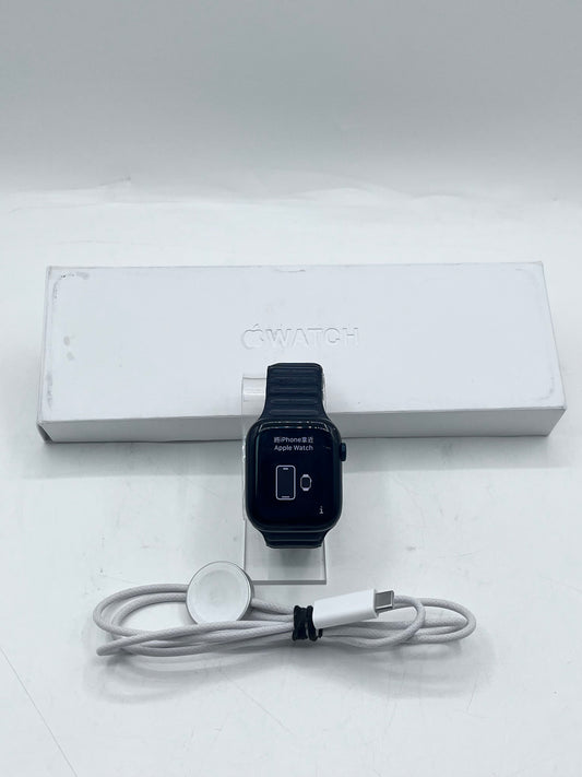 GPS Only Apple Watch Series 9 45MM Black Aluminum with Band and charger A2980