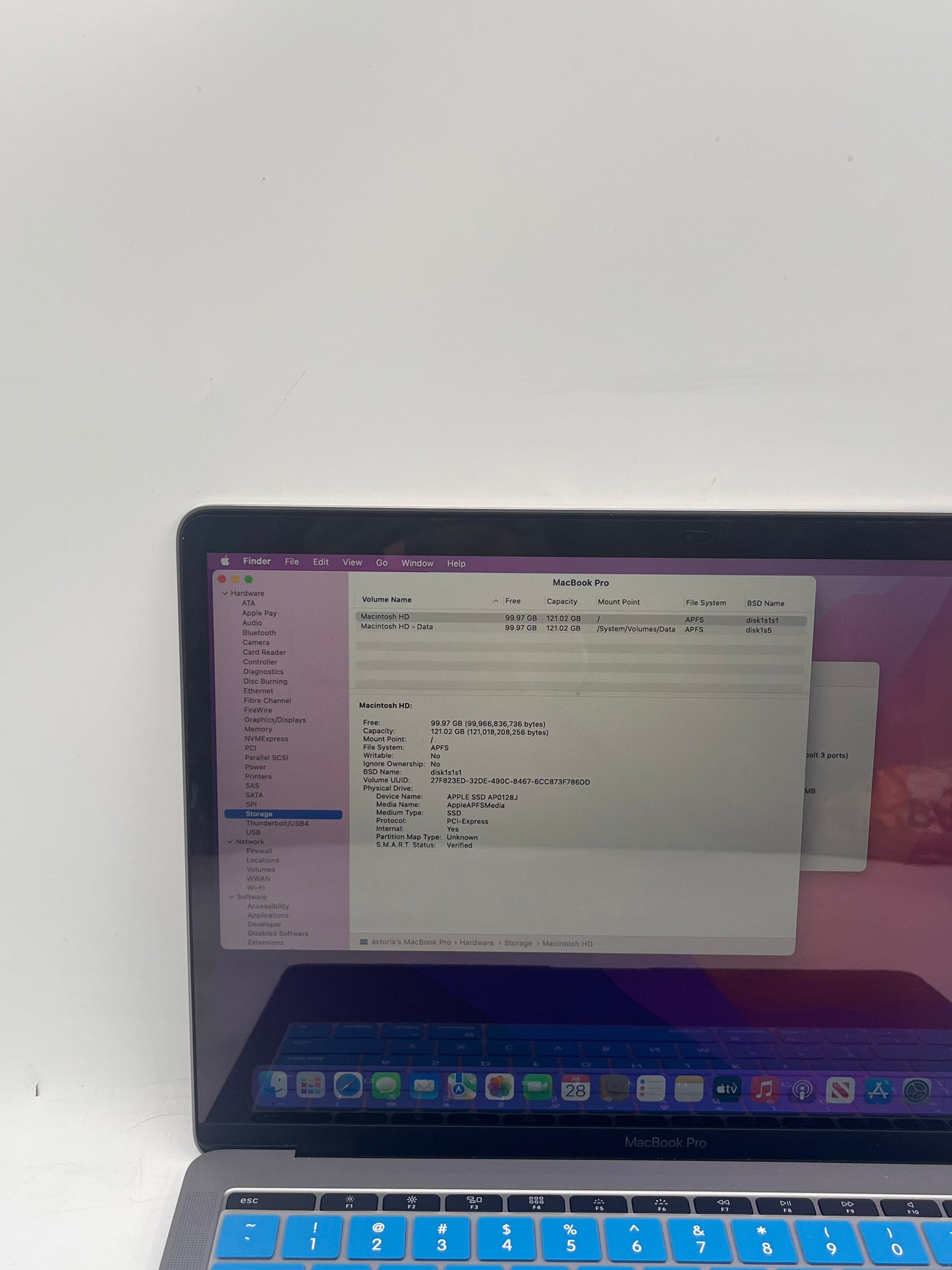 Apple MacBook Pro 13" A1708 2017 Core i5 8GB 128GB Silver