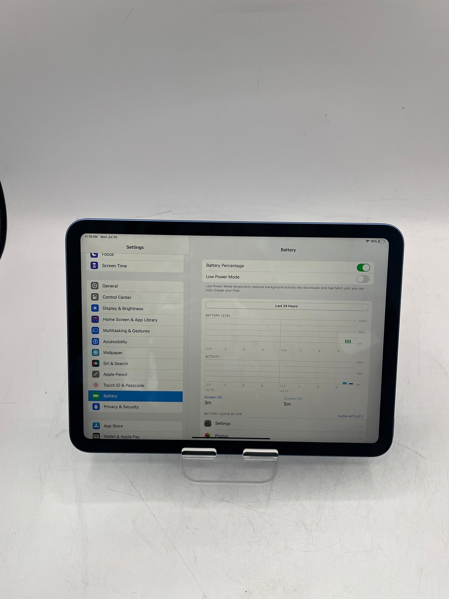 2022 Apple iPad 10th Gen A2696 64GB Wi‑Fi Only Tablet - Blue