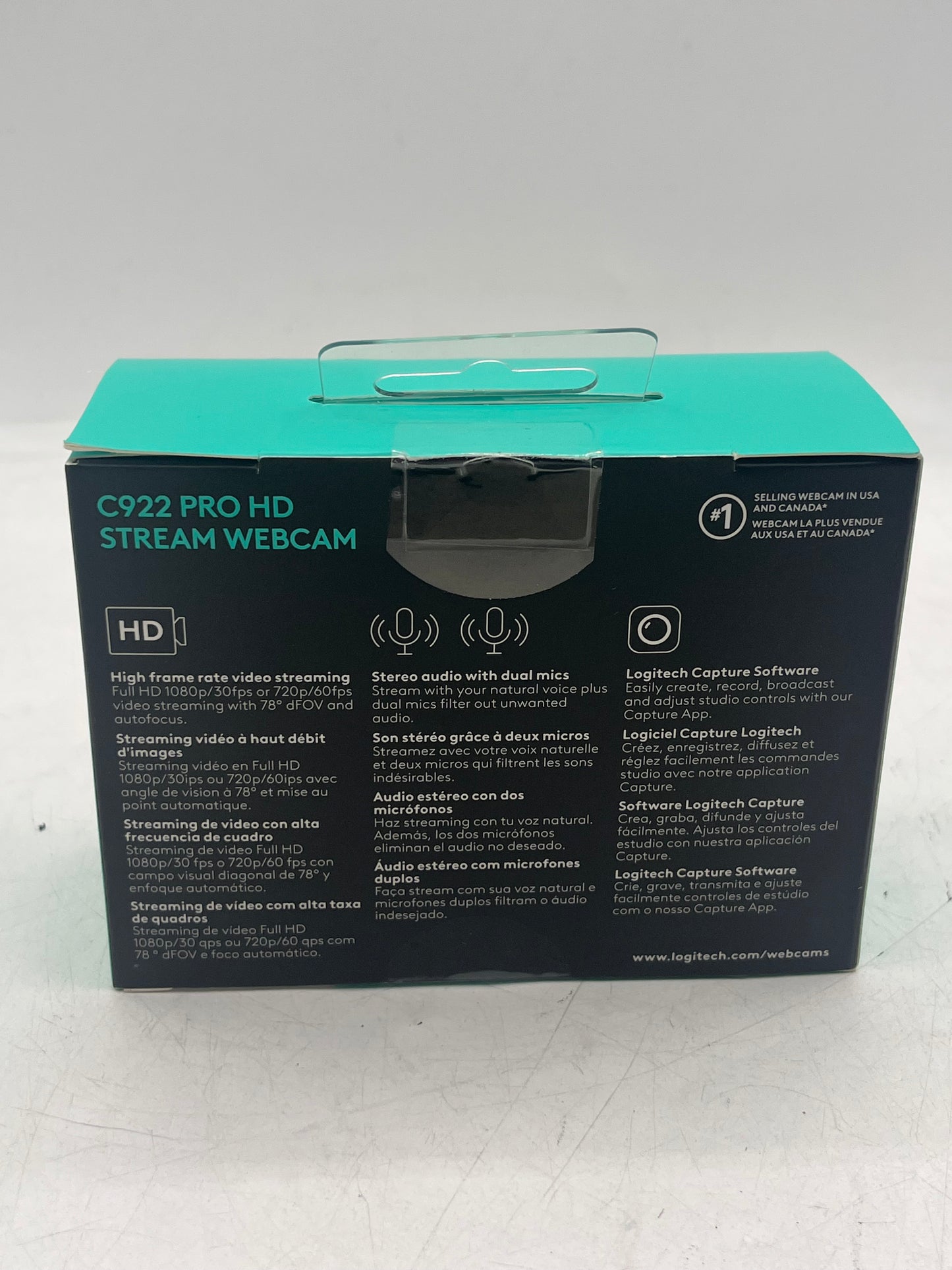 Logitech C922 Pro HD Stream Webcam 1090p 30fps with Tripod