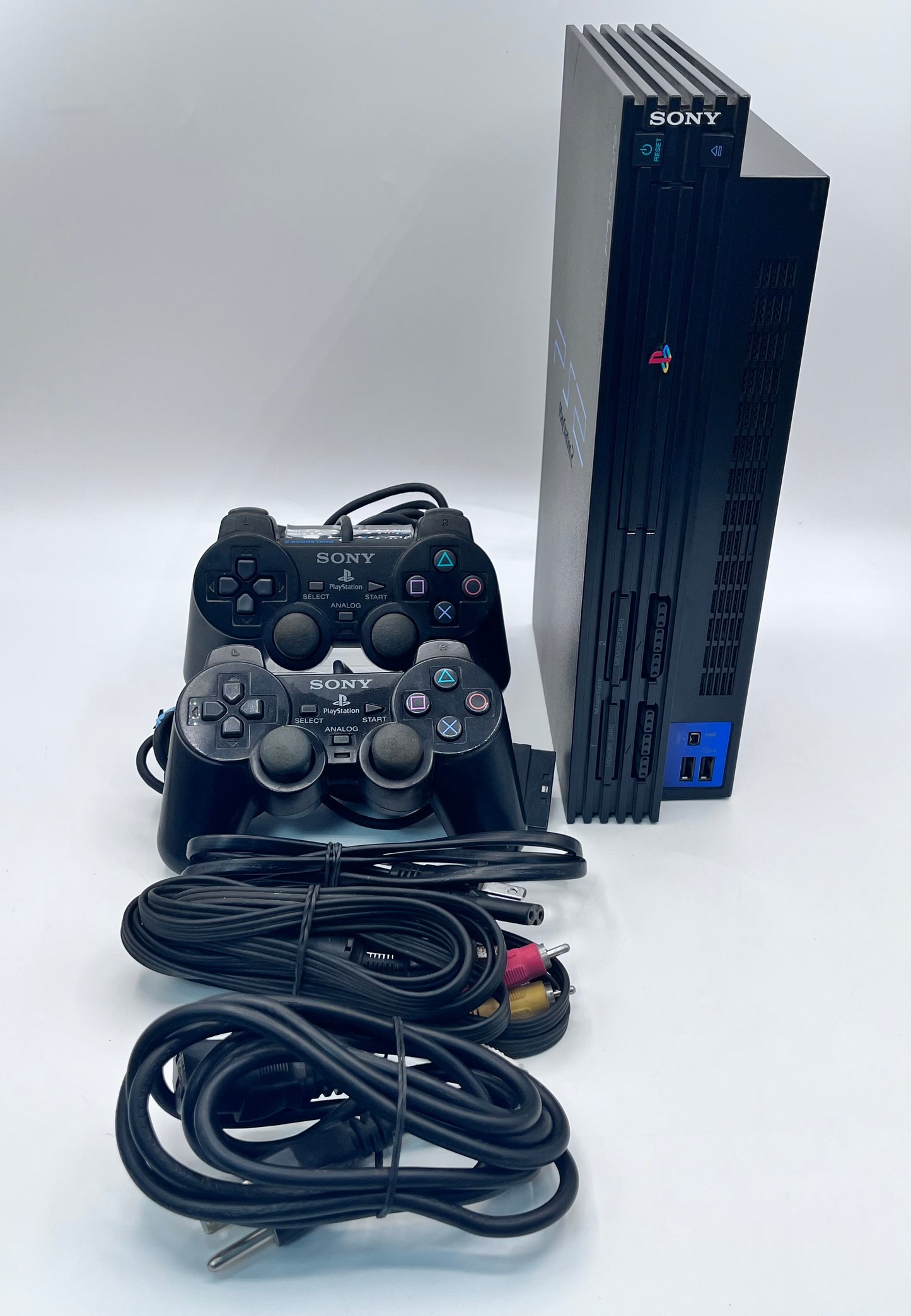 Sony PlayStation 2 Fat SCPH-30001 32 MB Console with 2 Controllers & HDMI - Black