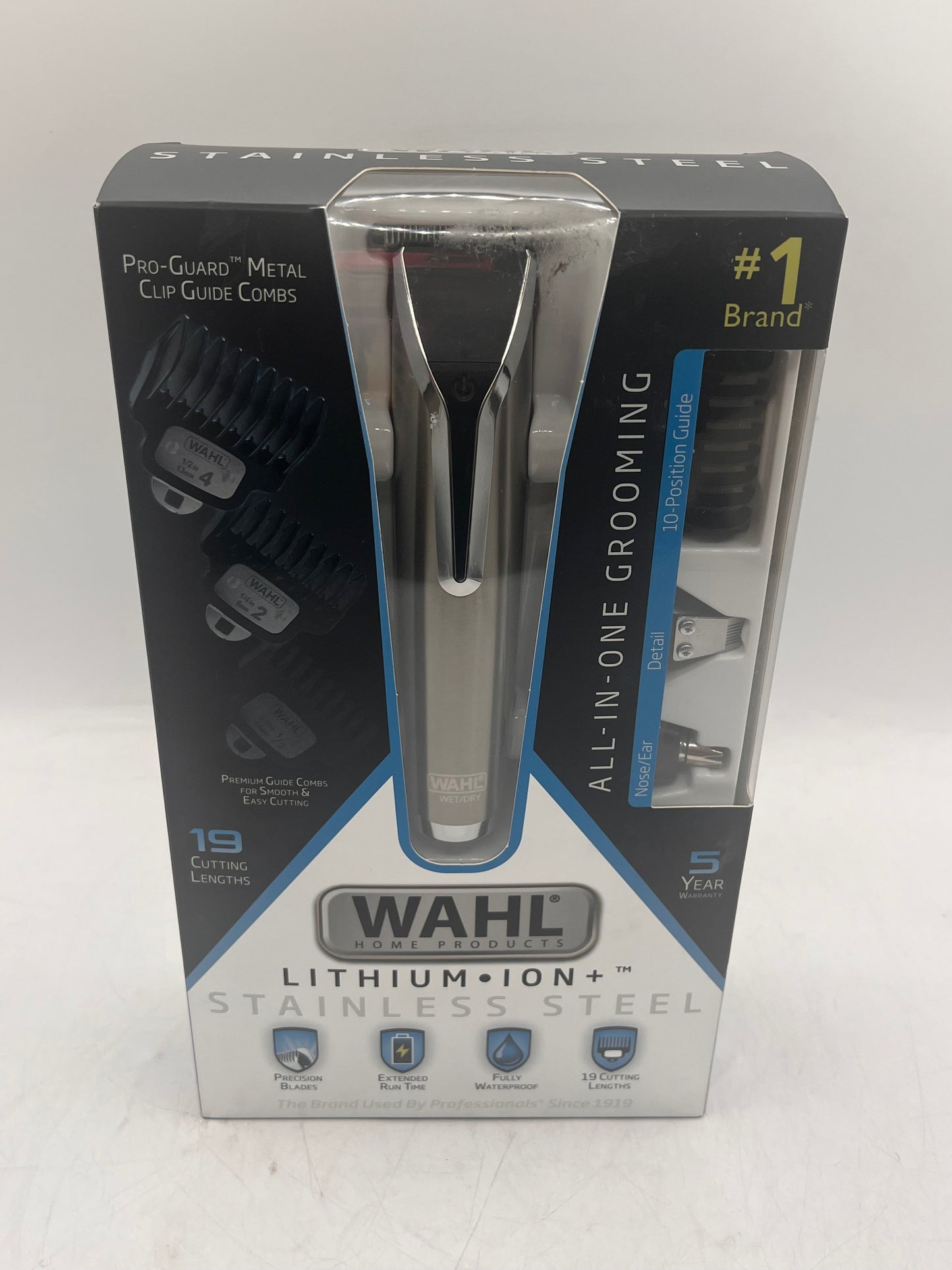 Wahl Lithium-Ion Stainless Steel All-In-One Grooming Trimmer Black