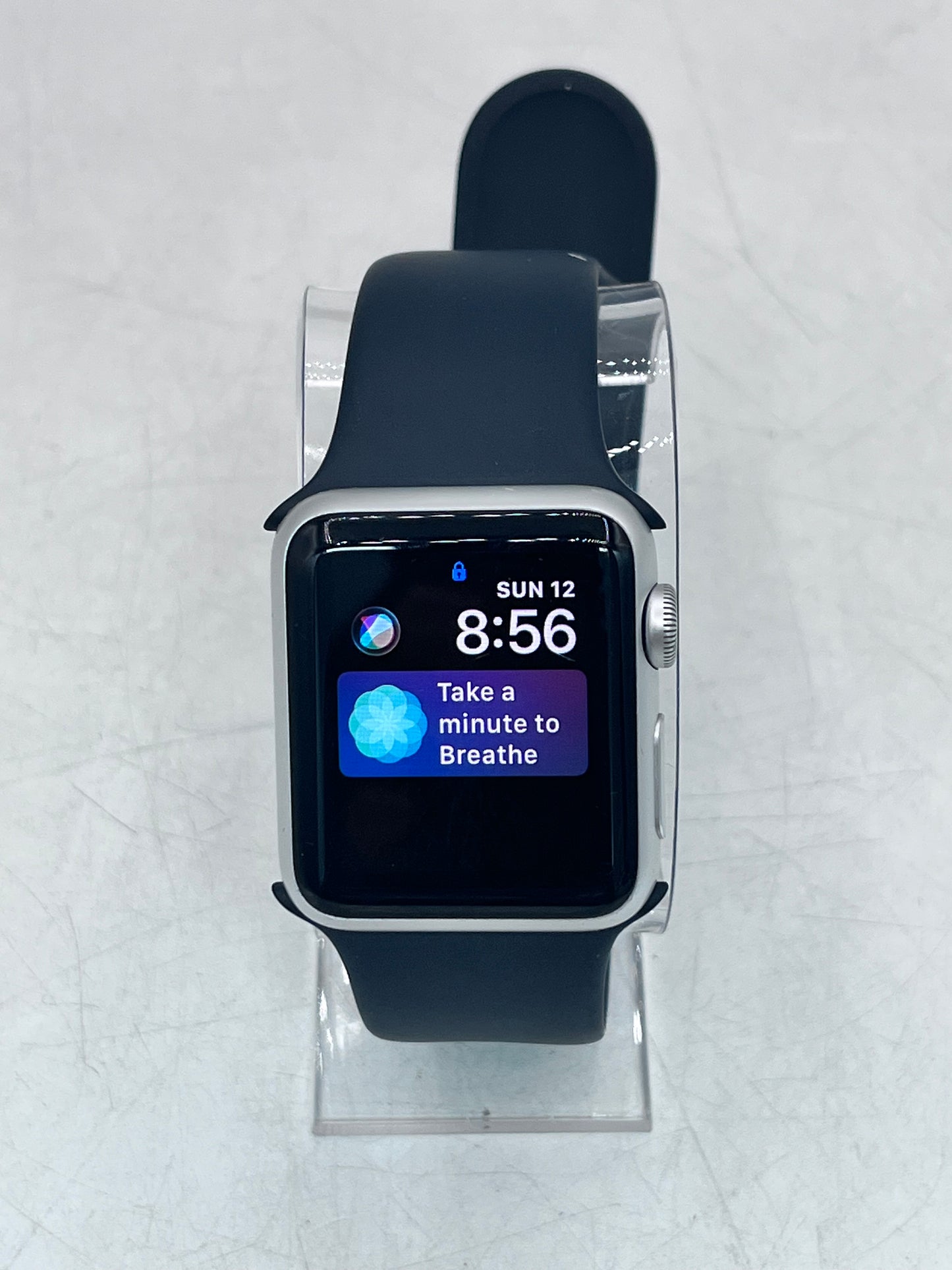 Apple Watch Series 1 38mm Aluminum Case Black Sport Band MP022LL/A