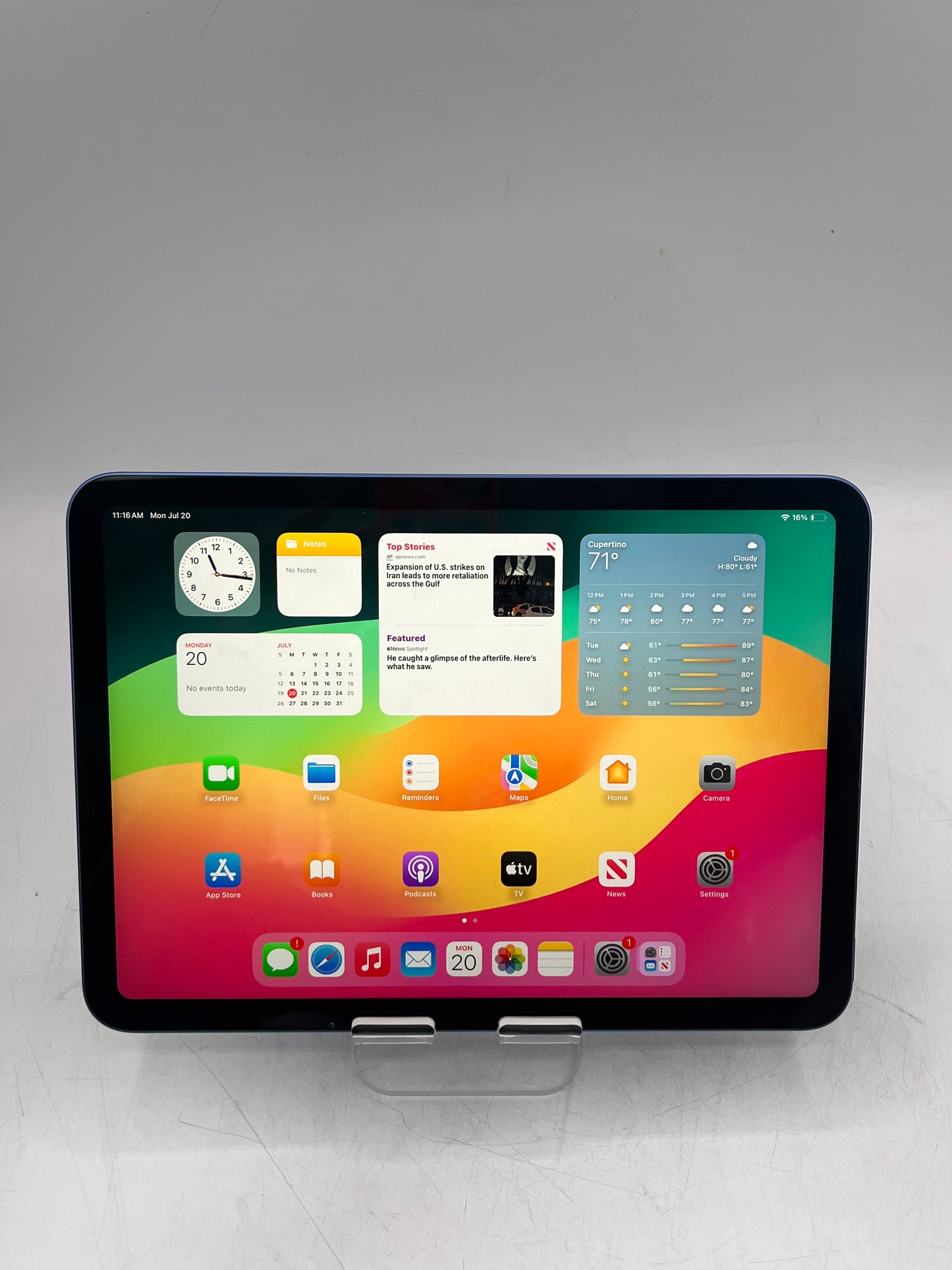 2022 Apple iPad 10th Gen A2696 64GB Wi‑Fi Only Tablet - Blue