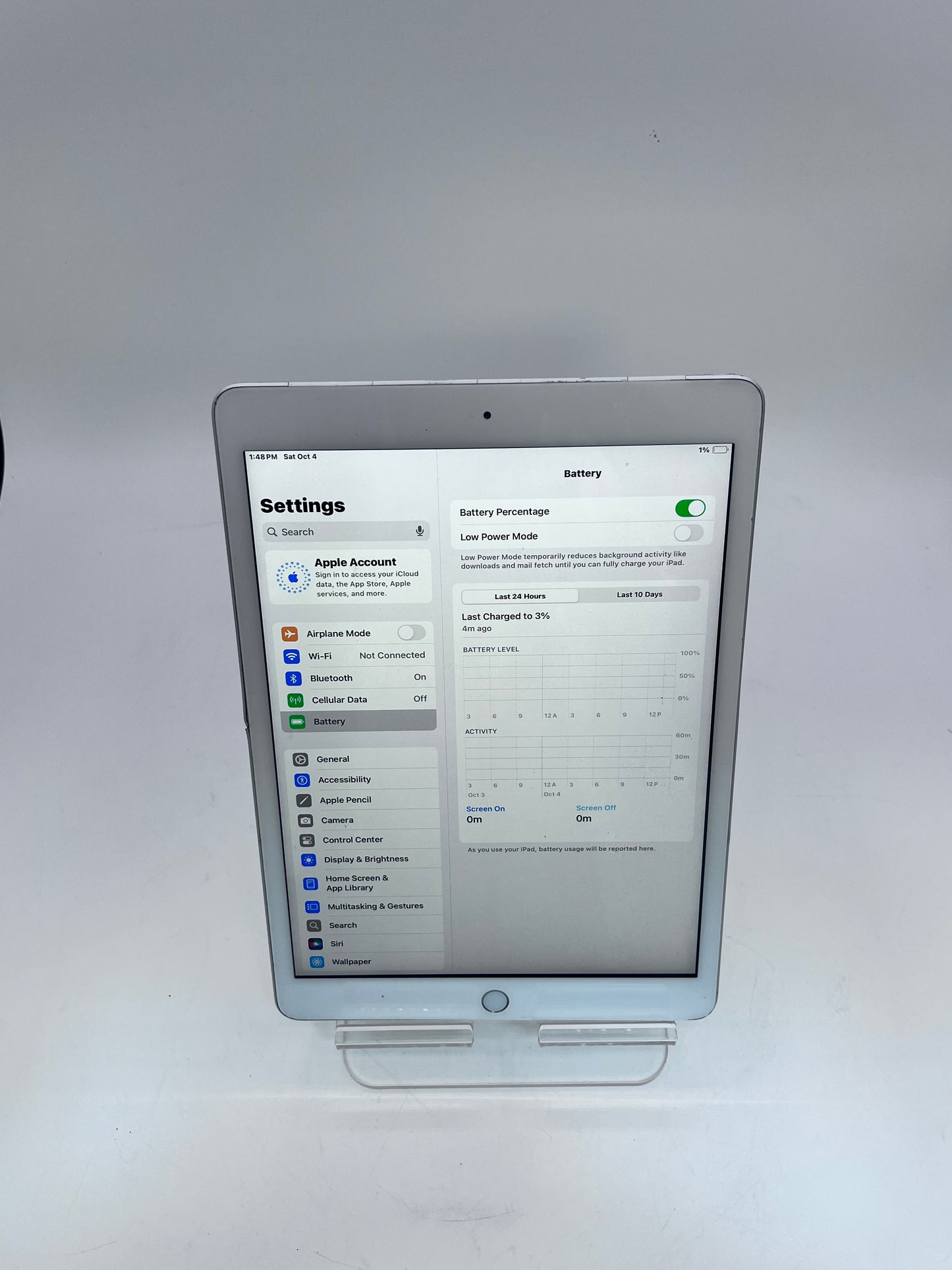 Unlocked Apple iPad (7th Gen) A2200 MW6X2LL/A 32GB - Silver READ