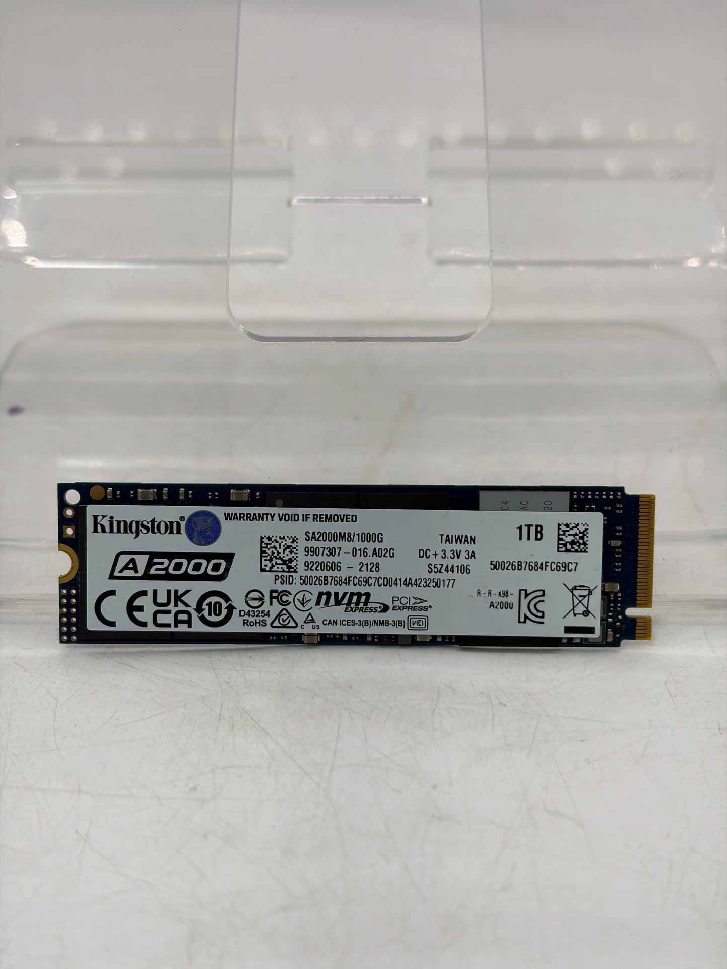 Kingston 1TB A2000 M2 NVMe SSD PCI Express SA2000M8/1000G Solid State Drive