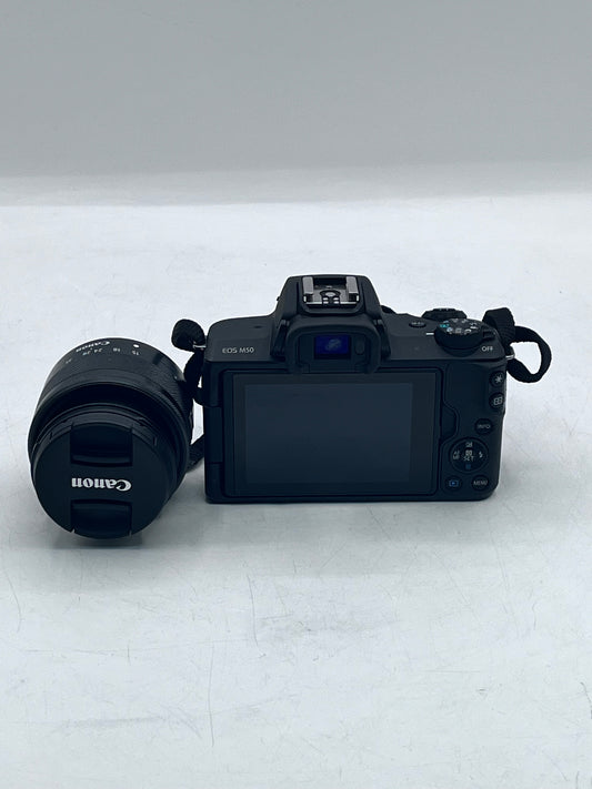 Canon EOS M50 Digital Camera with 15-45mm Lens - Black