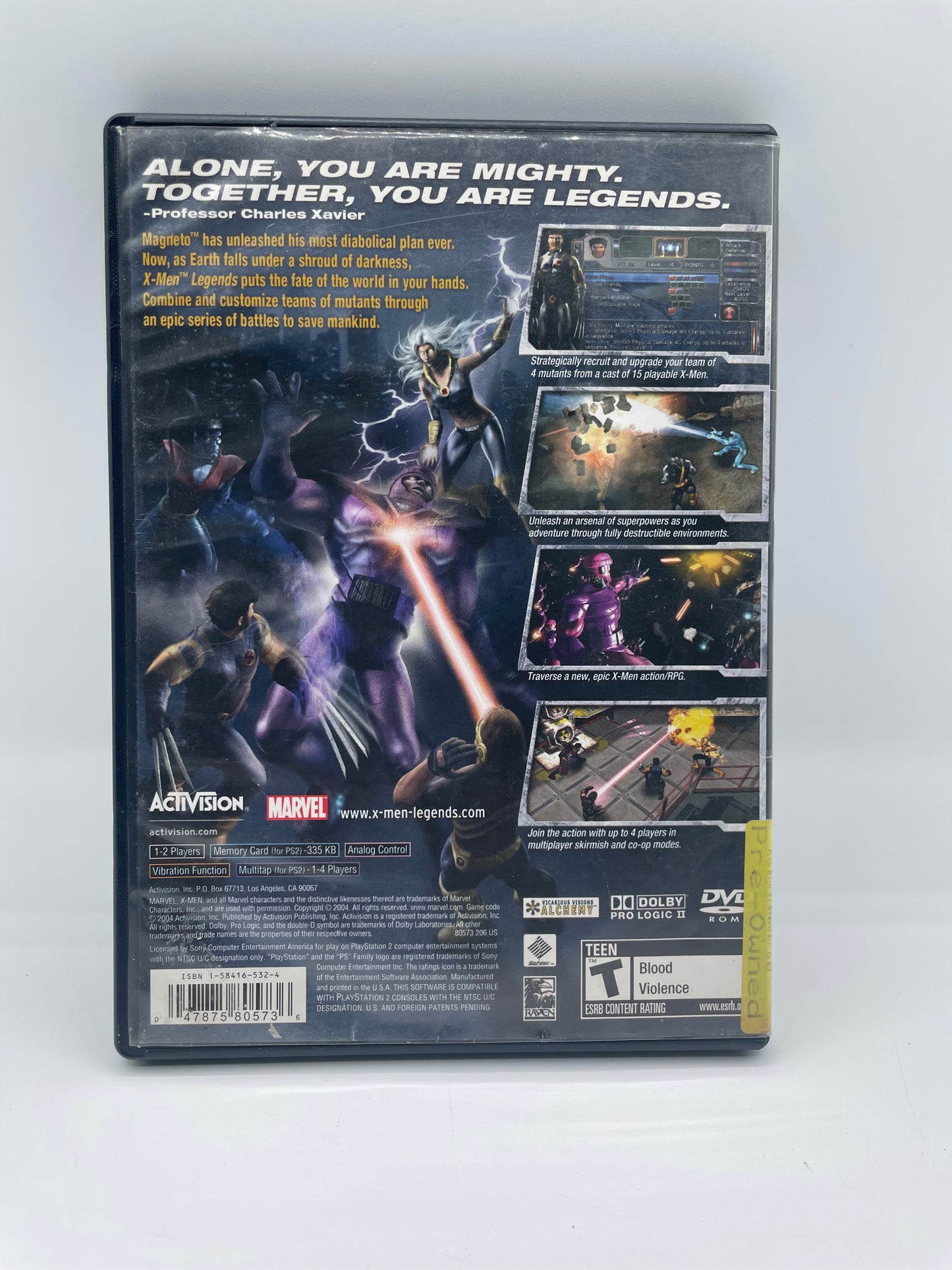 X-Men Legends for Playstation 2 Tested with Manual Free Shipping