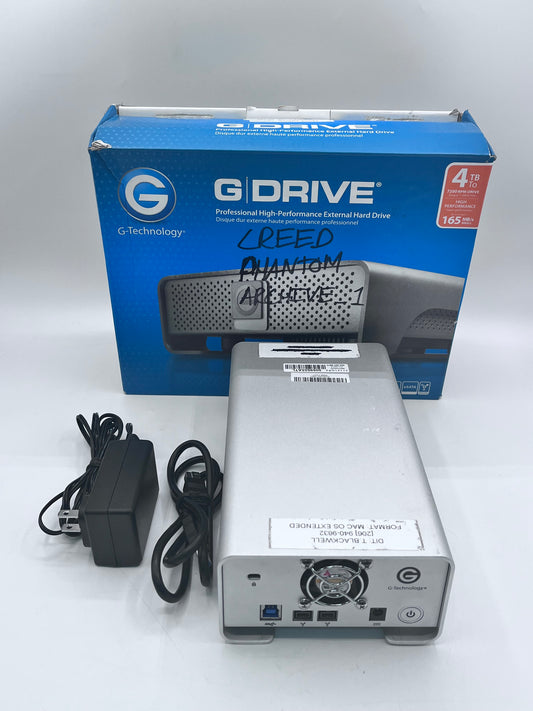 G Drive External Hard Drive 4TB - Silver
