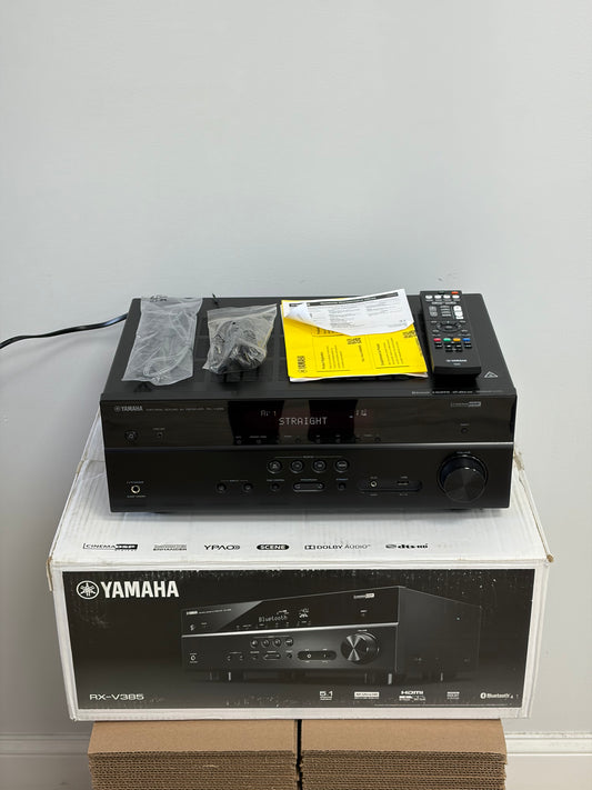 Yamaha RX-V385 Home Theater Receiver 5.1 Channel 4K HD AV Bluetooth Black