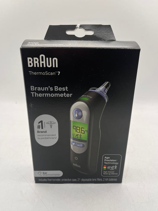 BRAUN ThermoScan 7 Ear Thermometer Model IRT6520BUSV1 Black