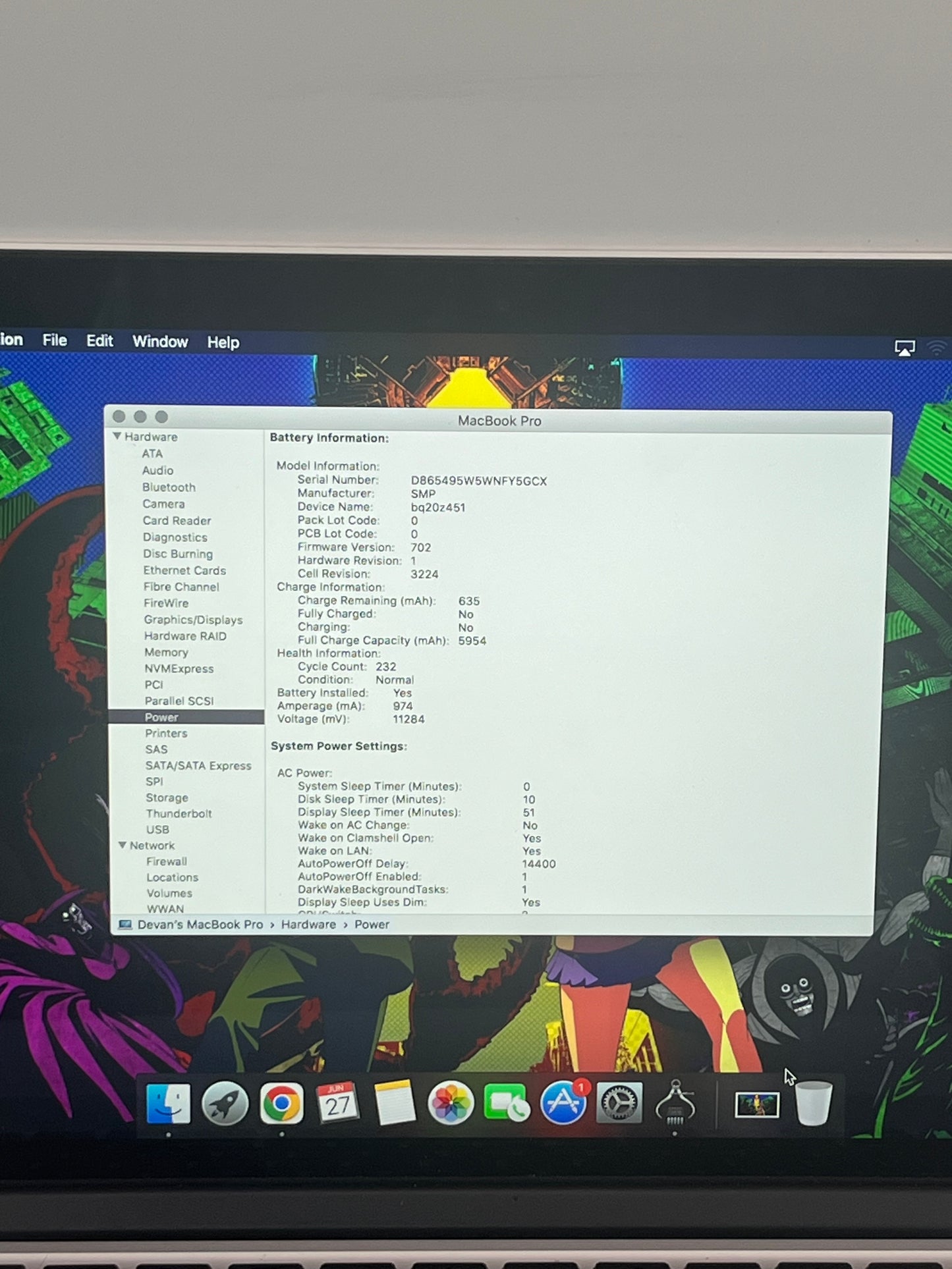 2015 Apple MacBook Pro 13" A1502 Core i7 16GB 512GB Silver 232 Cycle Count