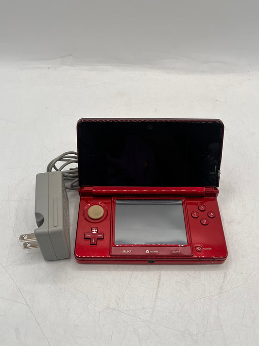 Nintendo 3DS (CTR-001) 2011 Handheld Console - Red Broken for Parts