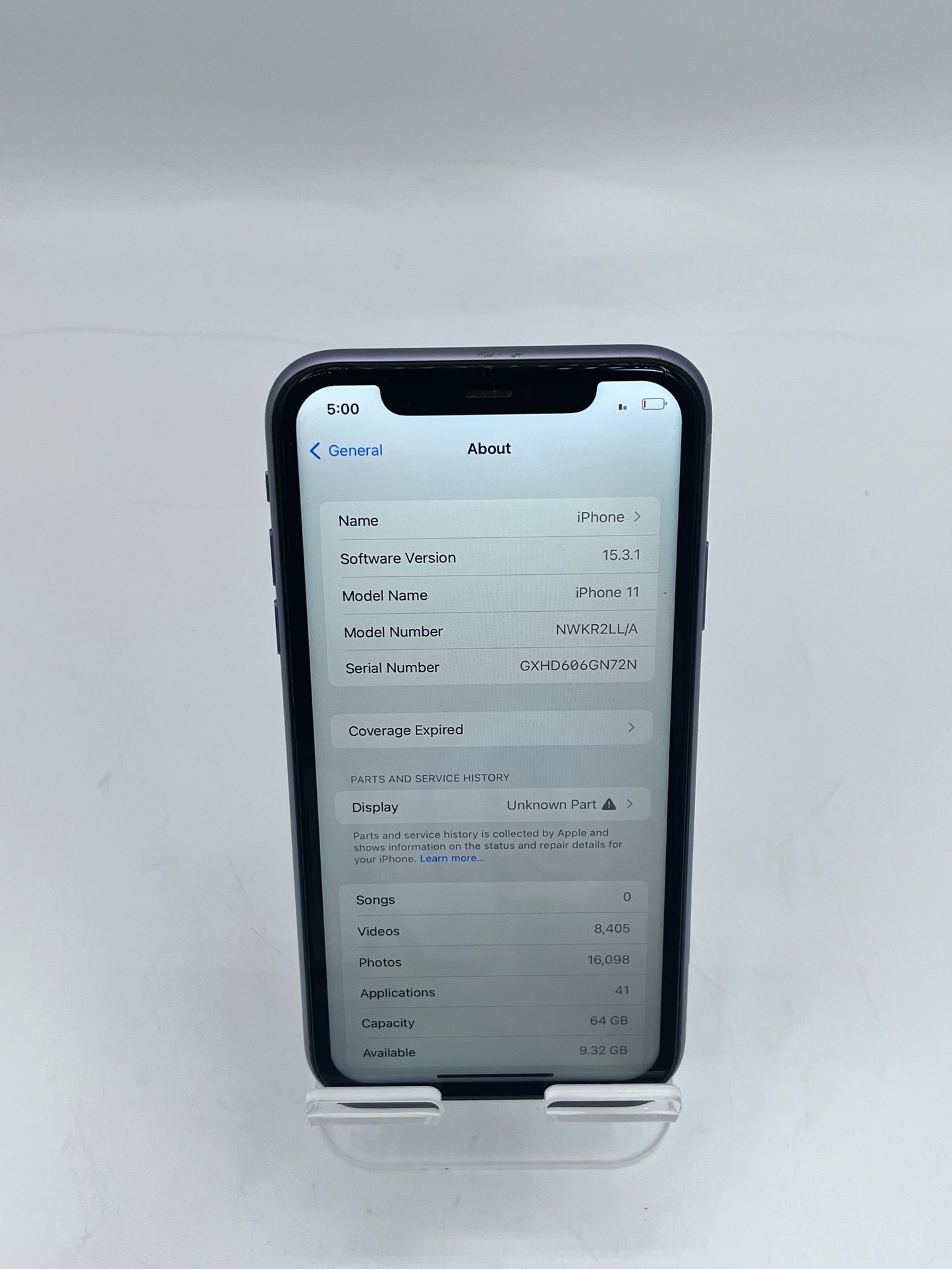 Unlocked Apple iPhone 11 A2111 NWKR2LL/A 64GB Smartphone - Purple READ