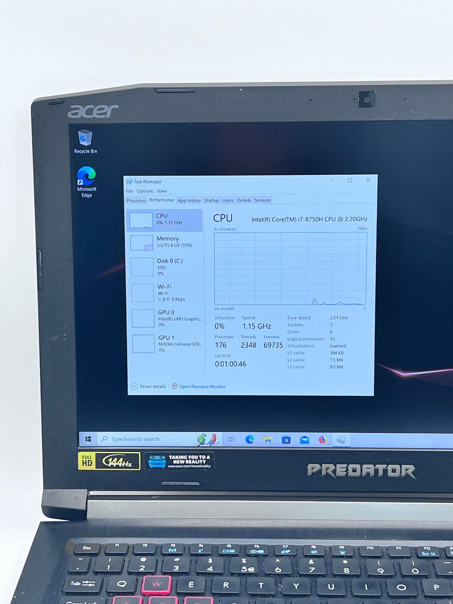 Acer Predator Helios 300 PH315-51 15.6" i7-8750H 16GB 256GB