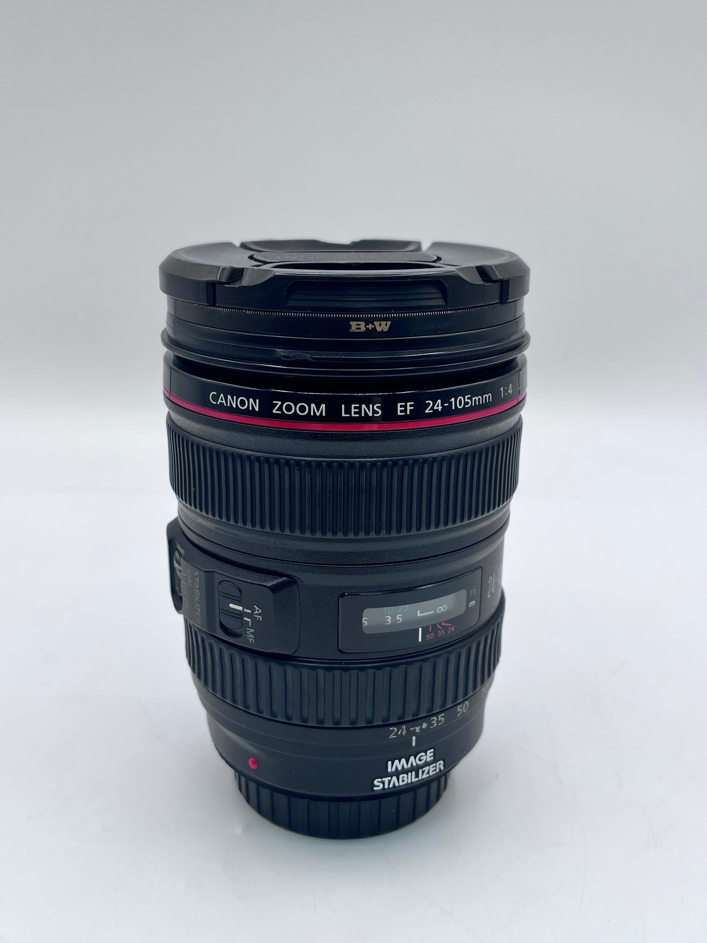 Canon EF 24-105mm F/4L IS USM Zoom Lens with Caps and Carrying Case READ