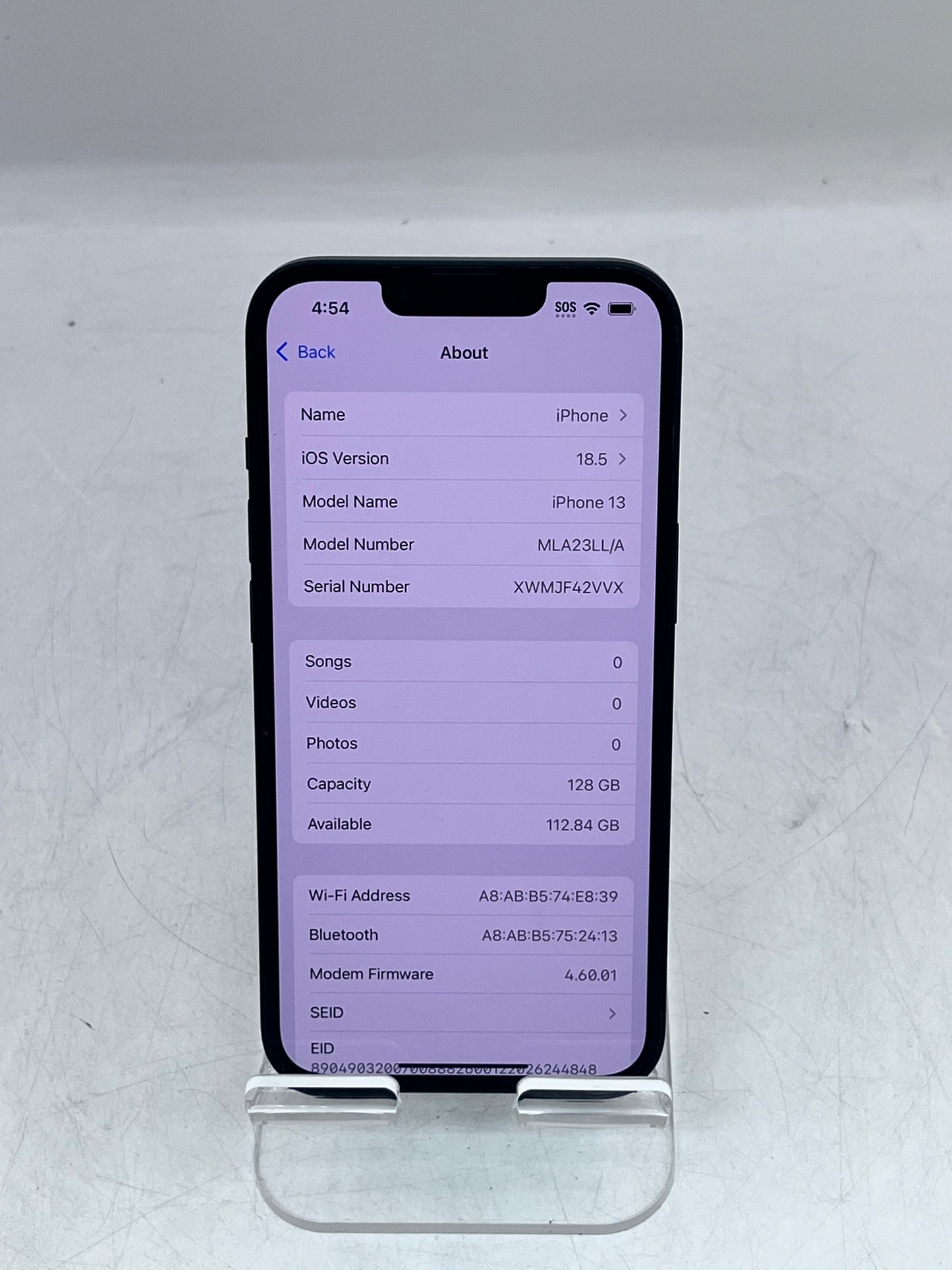 Apple iPhone 13  A2482 MLA23LL/A  128GB  Unlocked  A15 Bionic Chip  - Blue 99% Batt Health