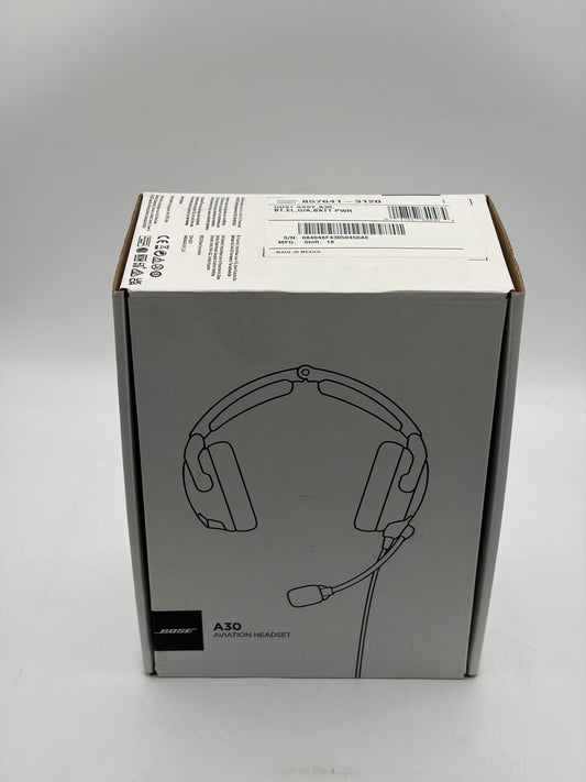 Bose A30 Aviation Headset - ANC, Bluetooth & Dual Plug - New In Box + Case