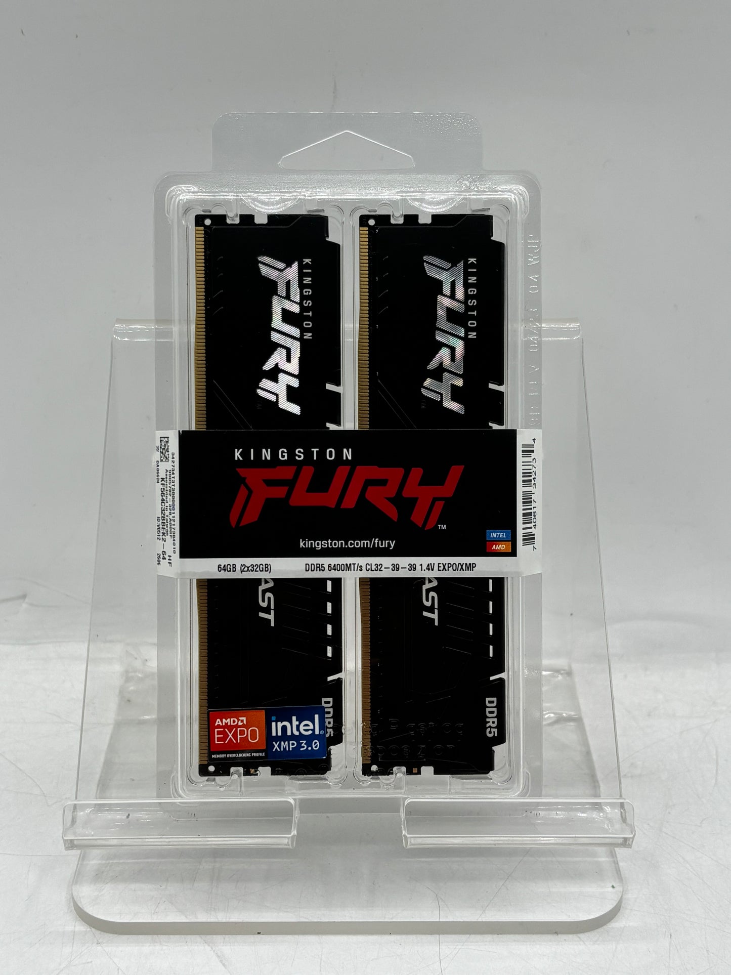 Kingston FURY Beast 64GB (2x32GB) DDR5-6400 CL32 DIMM XMP 3.0