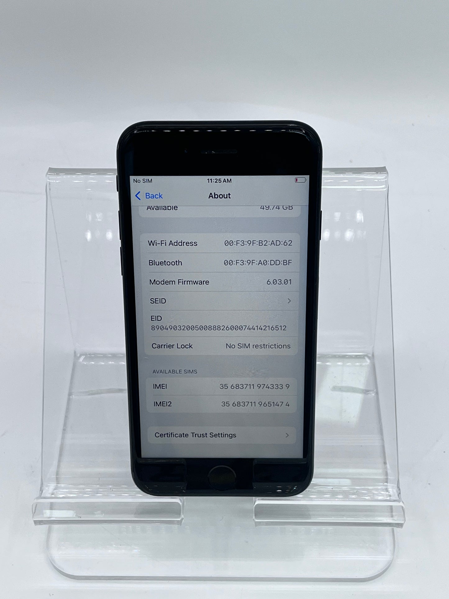 Unlocked Apple iPhone SE 2nd Gen 4.7" A2275 MHFJ3LL/A 64GB - Black READ