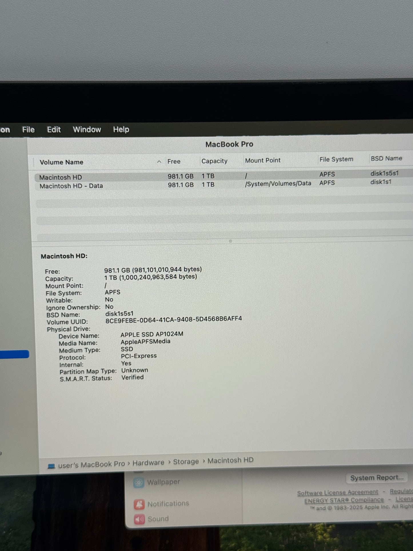 2018 Apple MacBook Pro 13" i7 @2.8GHz 16GB 1TB A1989 189 Cycle Count Space Gray
