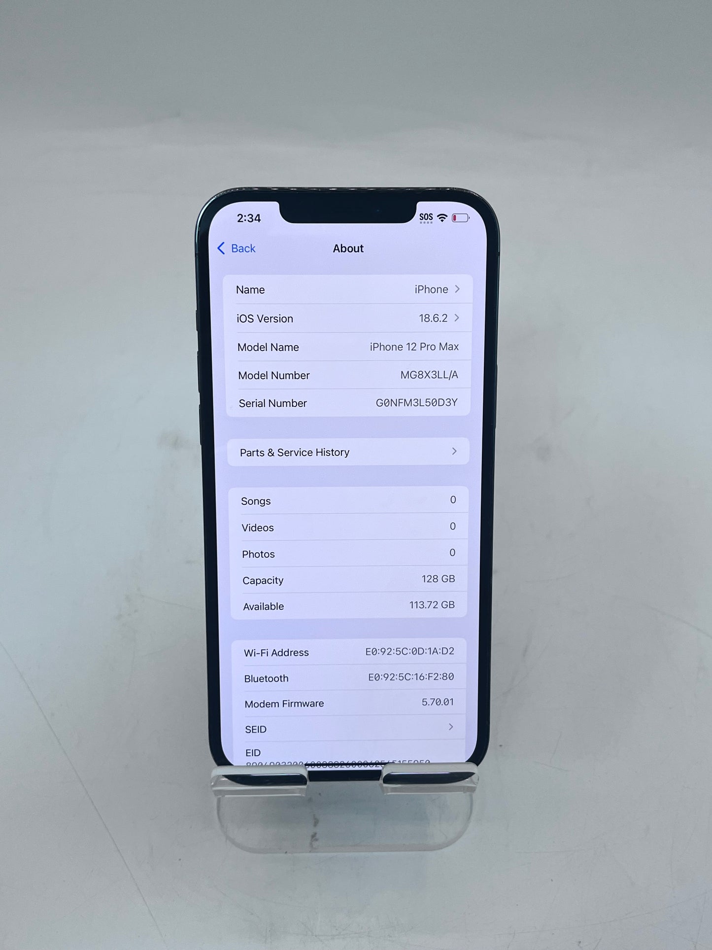 Unlocked Apple iPhone 12 Pro Max MG8X3LL/A A2342  6.7" 128GB Space Gray