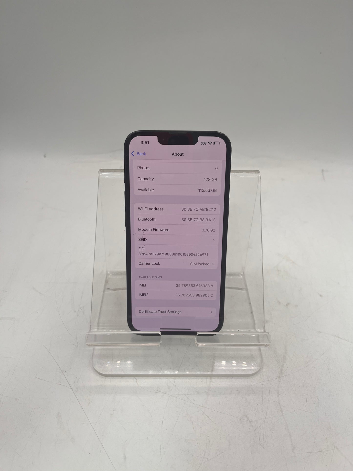 T-Mobile Apple iPhone 14 MPUA3LL/A A2649 128GB - Blue READ
