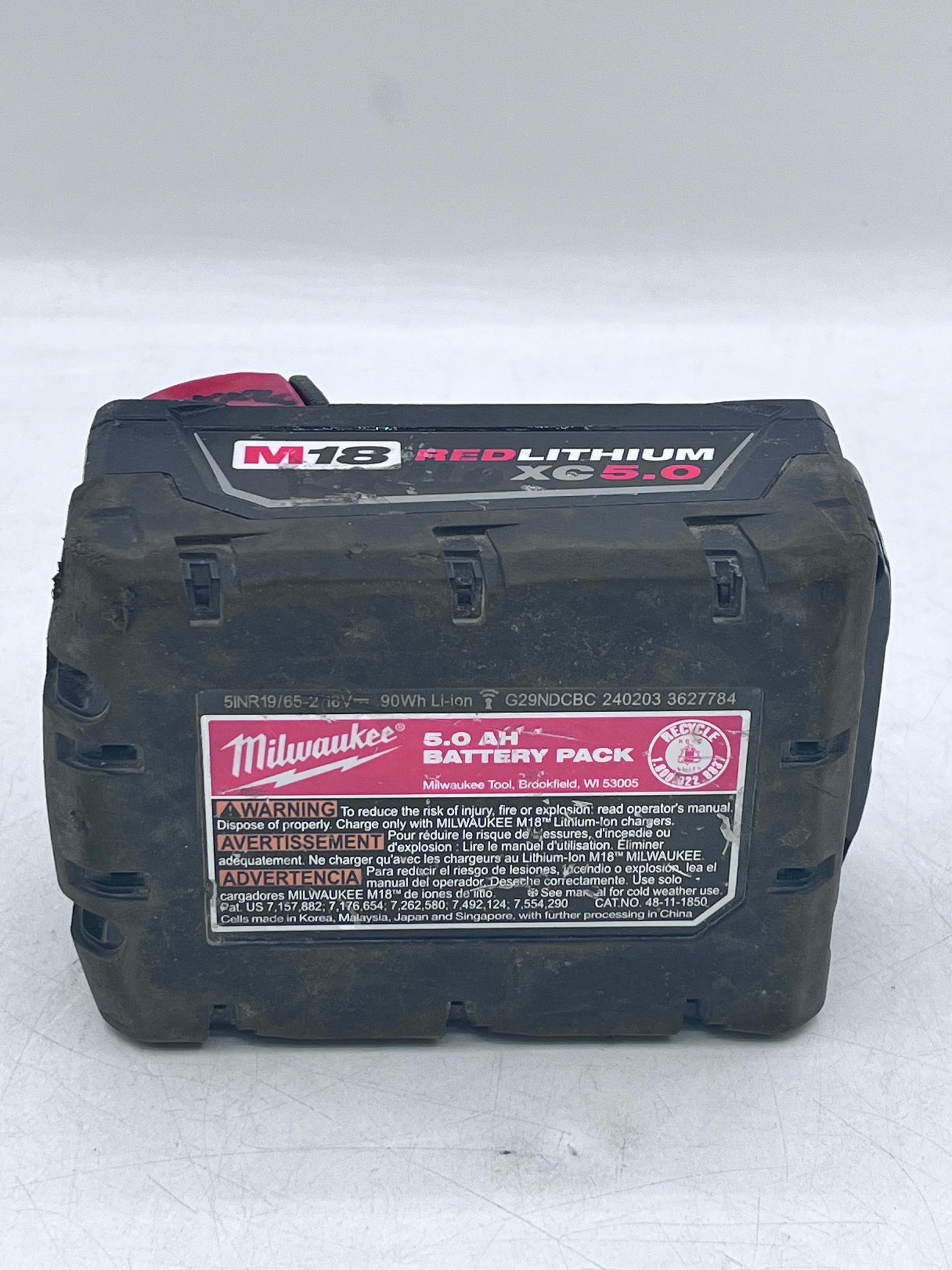 Milwaukee M18 Lithium XC 5.0 Battery 18V 5Ah - Red, Black