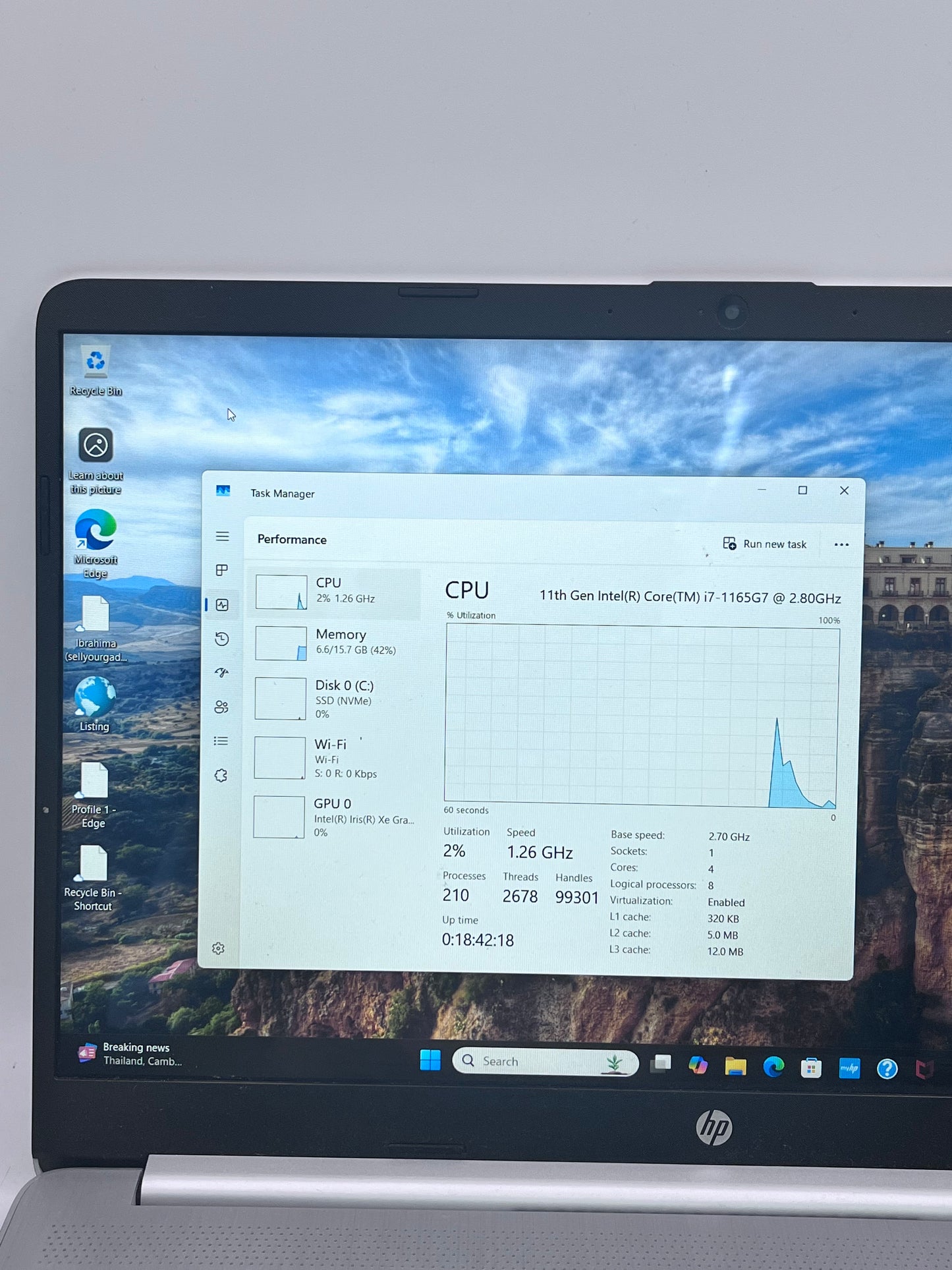 HP 15-dy2073dx Laptop Core i7 16GB 512GB - Silver
