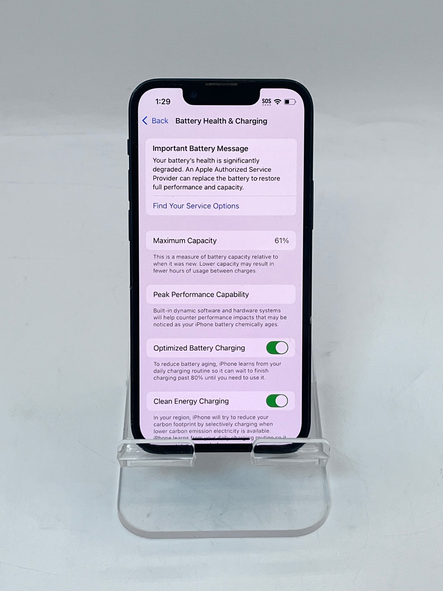 Unlocked Apple iPhone 13 Mini MLK03BZ/A A2628 128GB - Blue